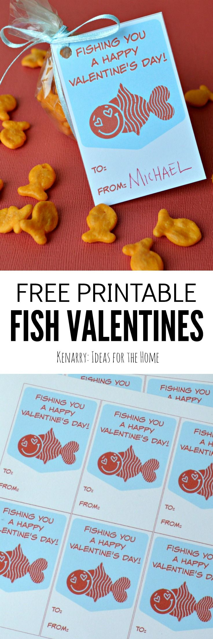 Fish Valentines: Free Printable Cards For Kids in Free Printable Fish Valentines