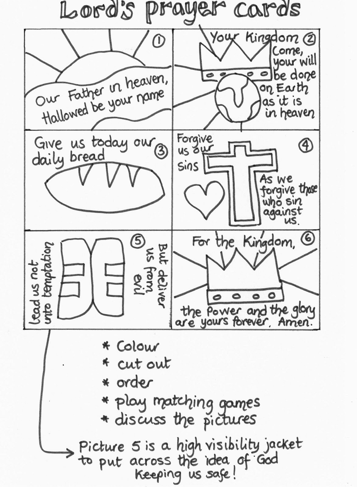 Flame: Creative Children&amp;#039;S Ministry: Lord&amp;#039;S Prayer Cards within Free Printable the Lord&amp;amp;#039;s Prayer Activity Sheets