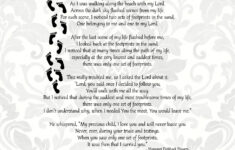 Footprints In The Sand Poem (Svg, Pdf, Png Digital File Vector for Free Printable Footprints in the Sand Poem