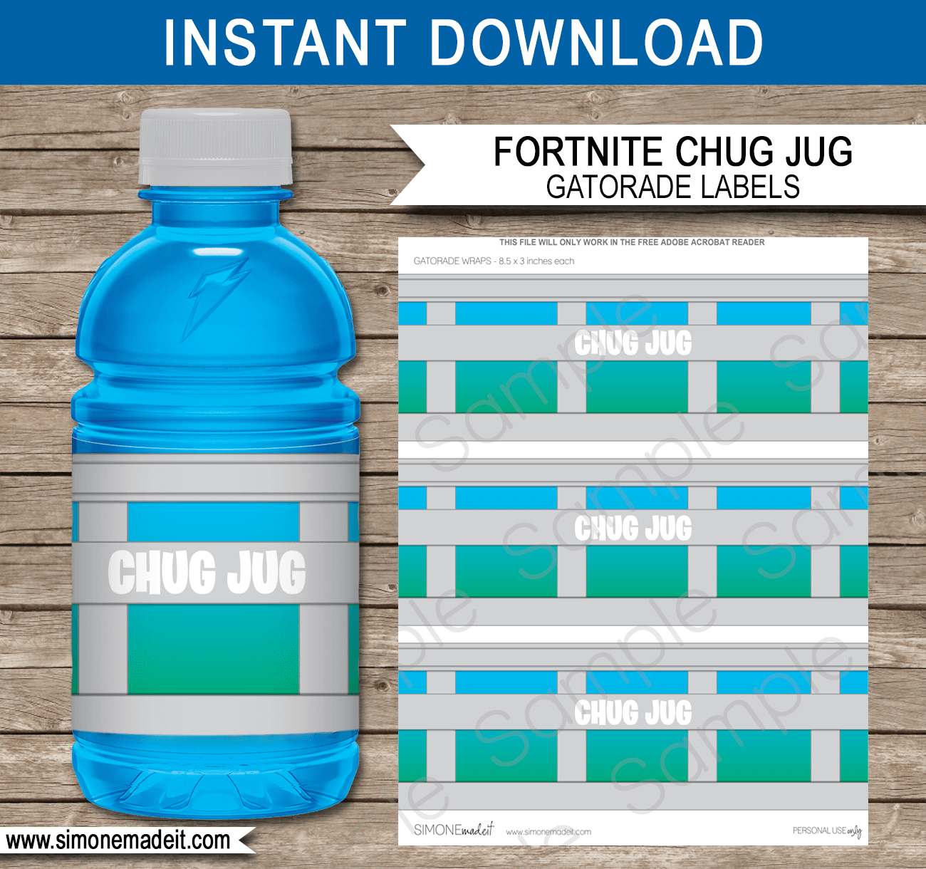Fortnite Chug Jug Printable Labels Template with regard to Fortnite Chug Jug Printable Free Soda Can