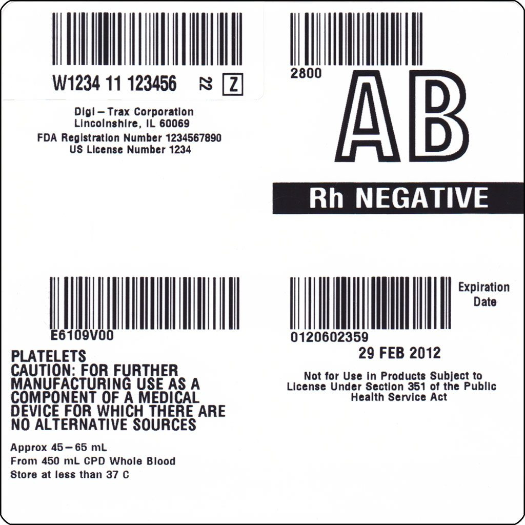Four Quadrant Isbt 128 Blood Bank Label | Digi-Trax® intended for Printable Blood Bag Label Template