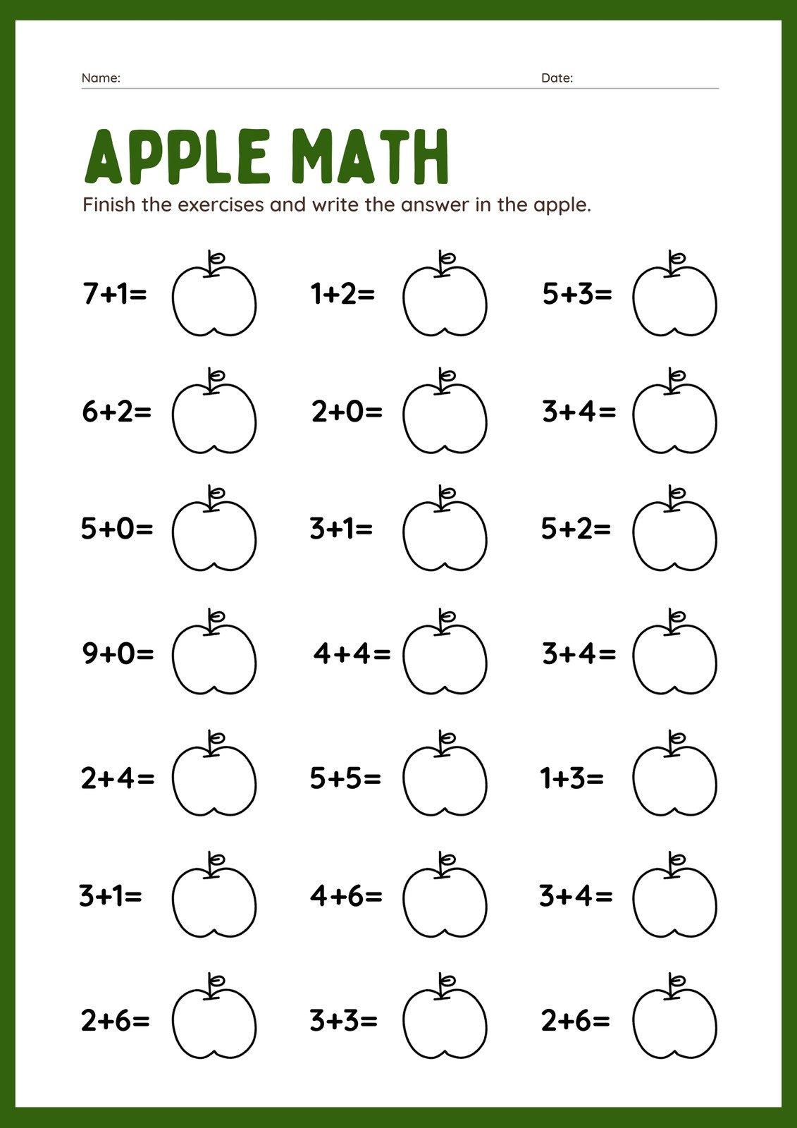 Free 1St Grade Math Worksheet Templates To Customize | Canva with regard to Free Worksheets Printables