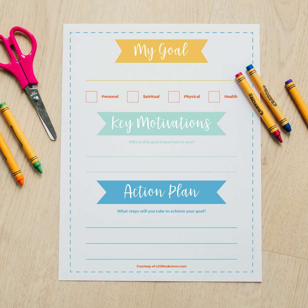 Free 2025 Lds Goal Setting Worksheet | Lds Daily for Lds Youth Goals Printable Free 2025