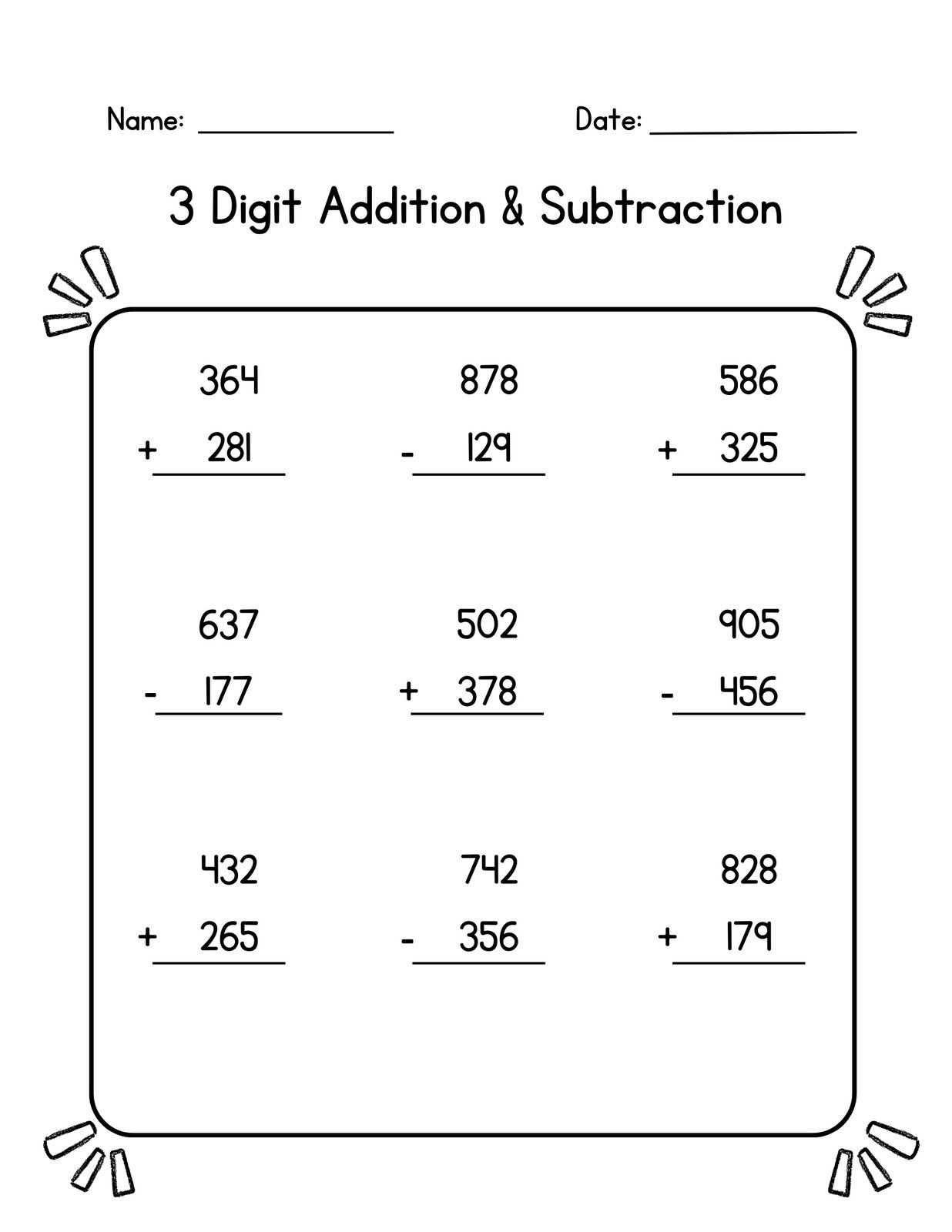 Free 3Rd Grade Math Worksheet Templates To Customize | Canva inside Free Printable Worksheets For 3Rd Grade