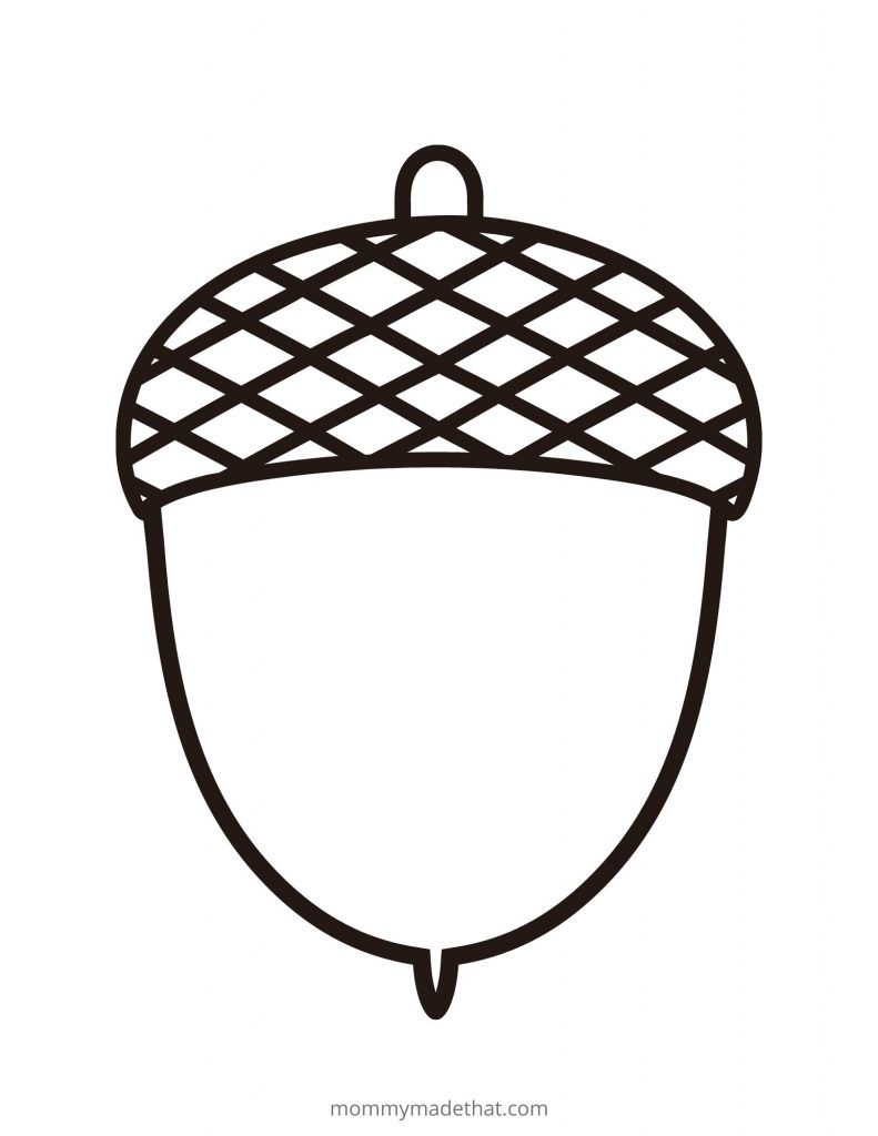 Free Acorn Template Printables regarding Free Printable Acorn Template