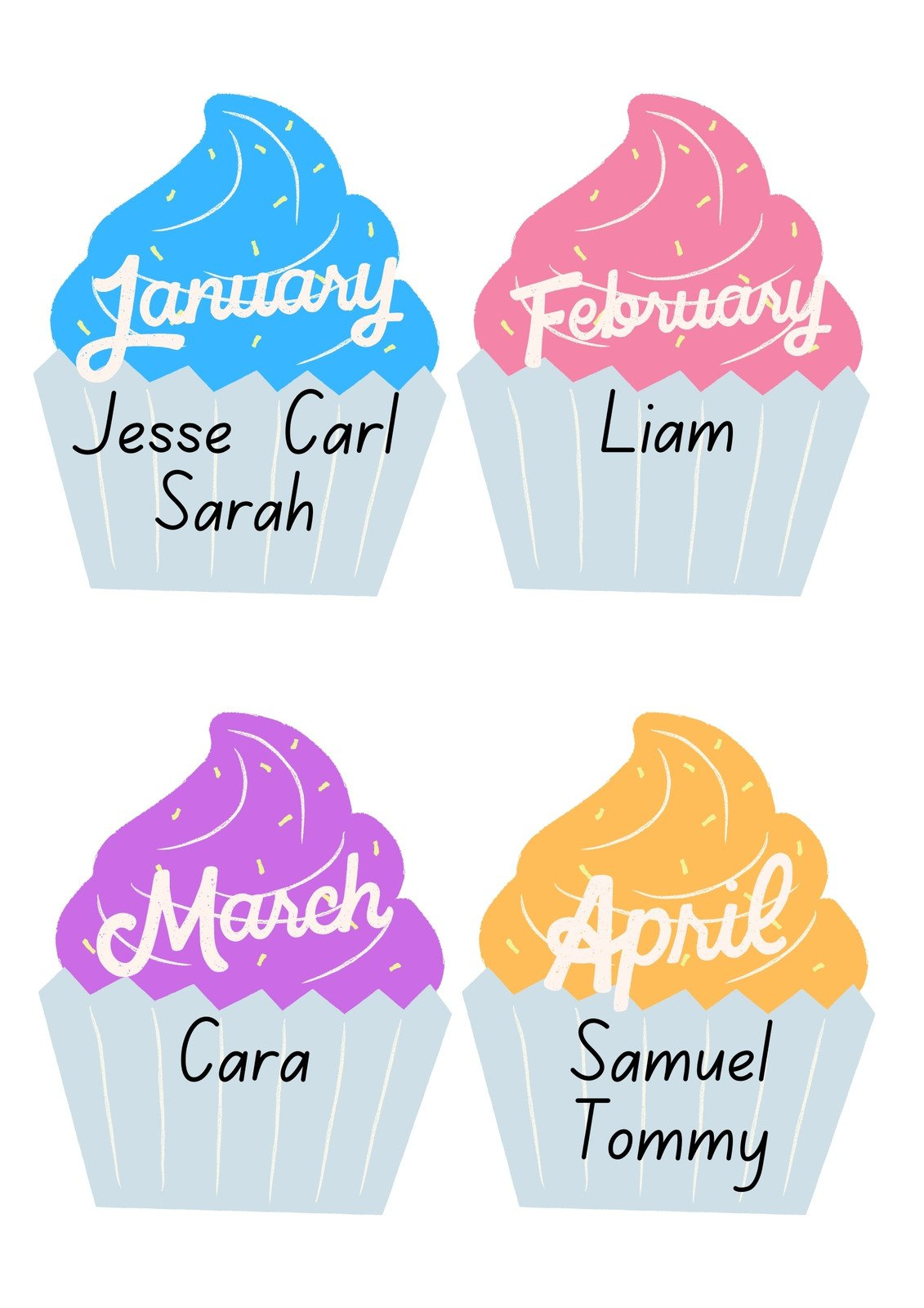 Free And Customizable Cupcake Templates within Free Printable Birthday Cupcakes For Classroom Display