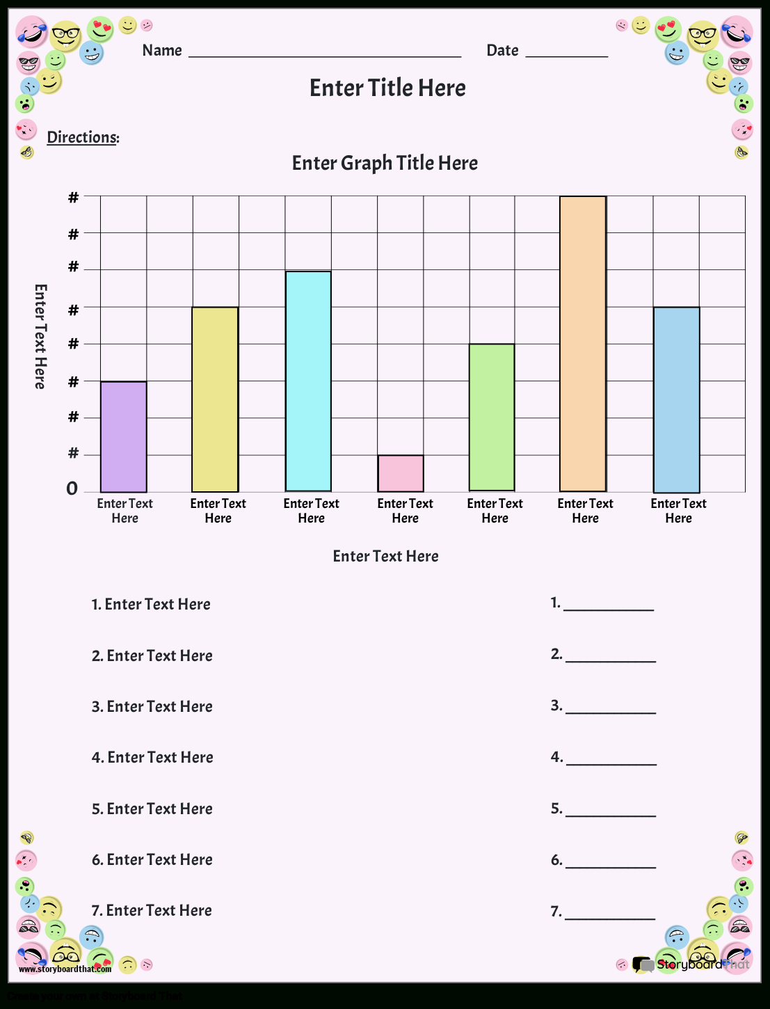 Free Bar Graph Worksheets | Storyboard That (2025) within Printable Flower Bar Graph Worksheet
