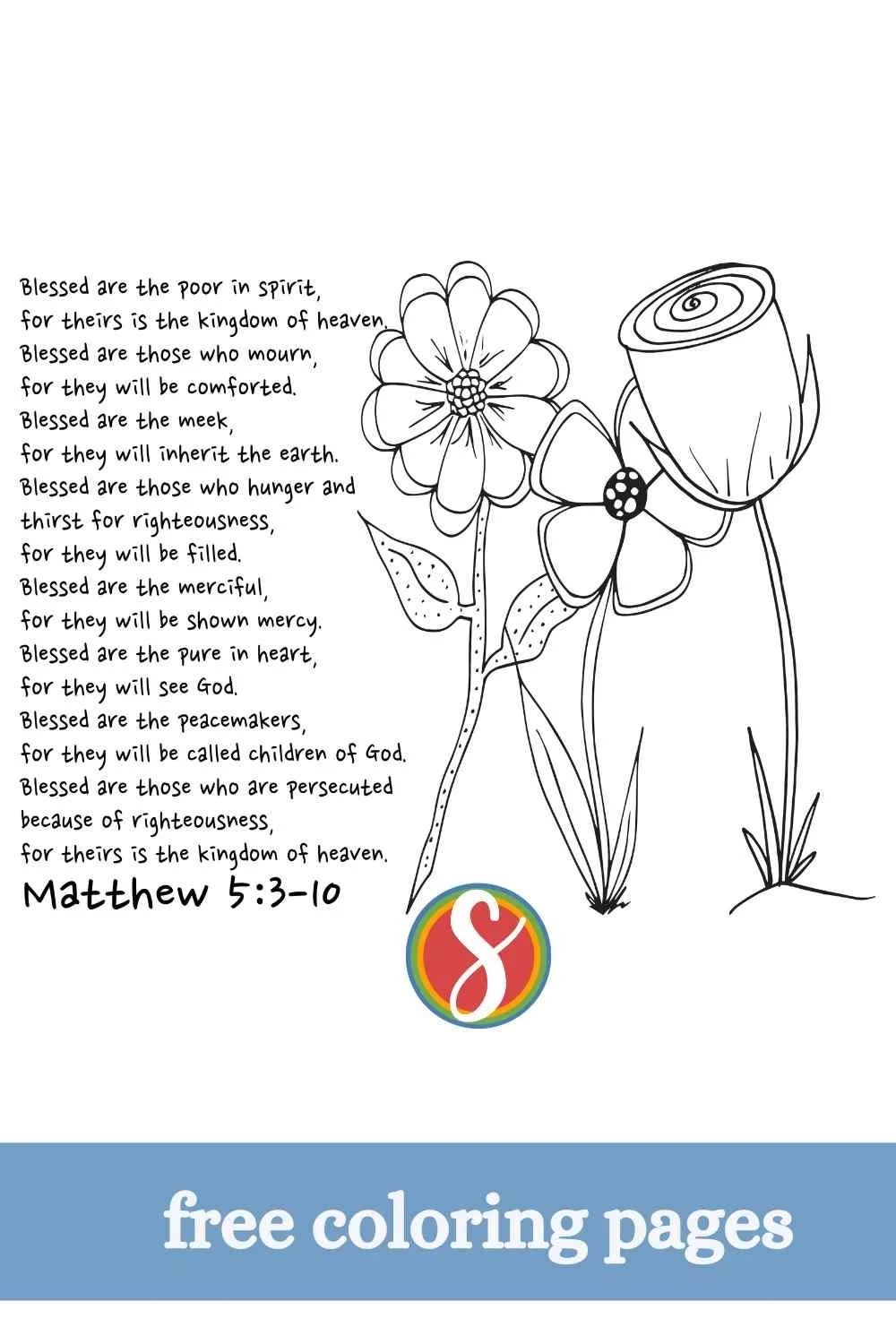 Free Beatitudes Coloring Pages — Stevie Doodles regarding Free Printable Printable Beatitudes