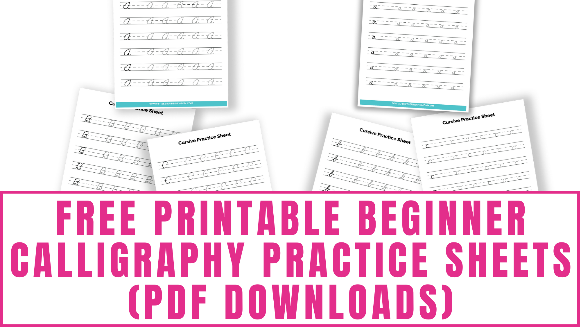 Free Beginner Calligraphy Practice Sheets (Pdfs) - Freebie Finding Mom pertaining to Free Printable Calligraphy Practice Sheets