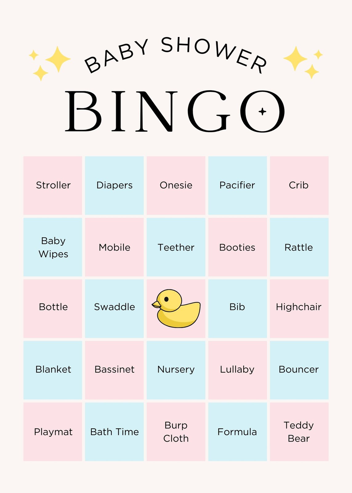 Free Bingo Card Templates To Customize And Print | Canva for Free Baby Bingo Cards