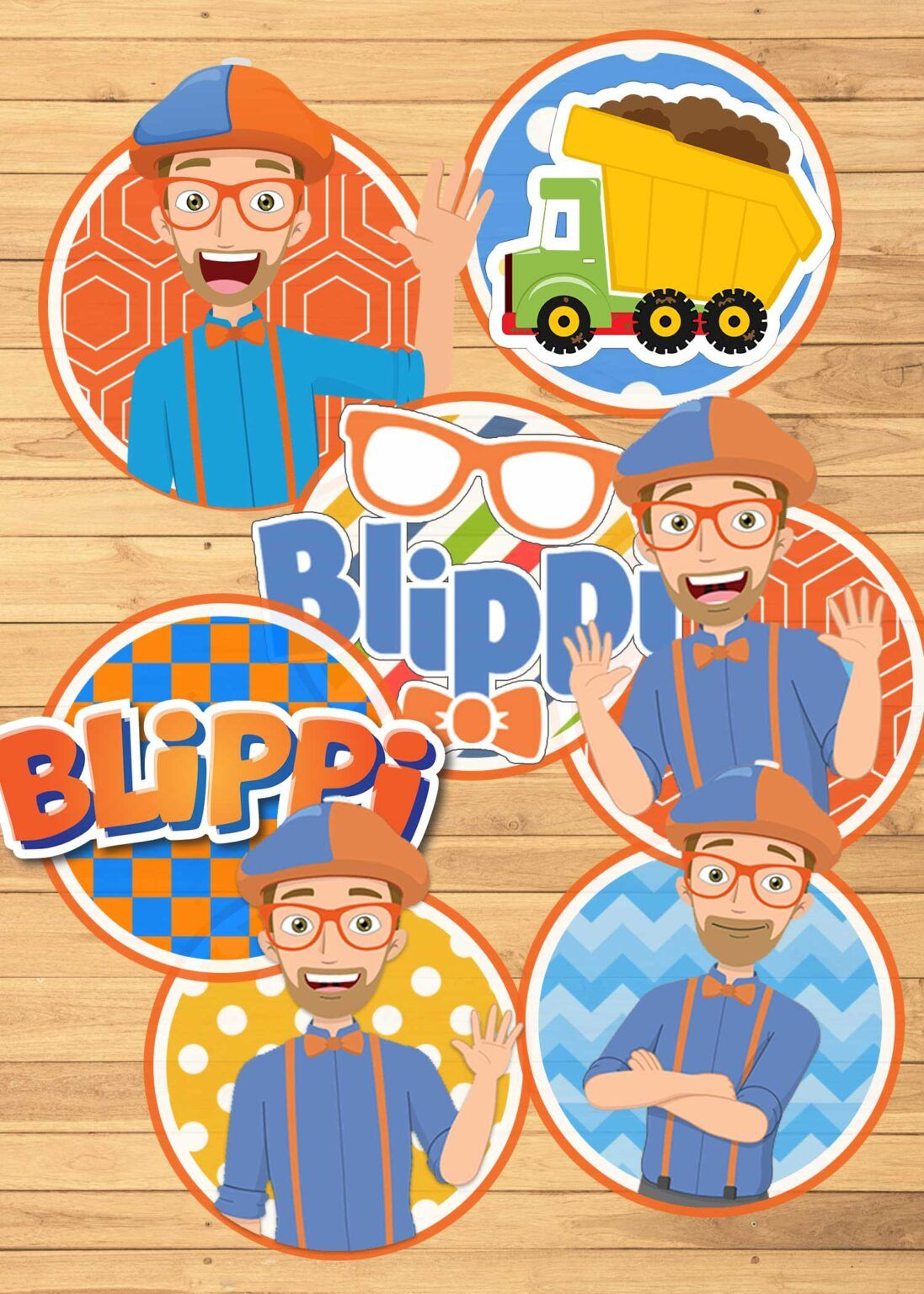 Free Blippi Printable Cupcake Toppers - Oscarsitosroom within Blippi Cake Topper Printable