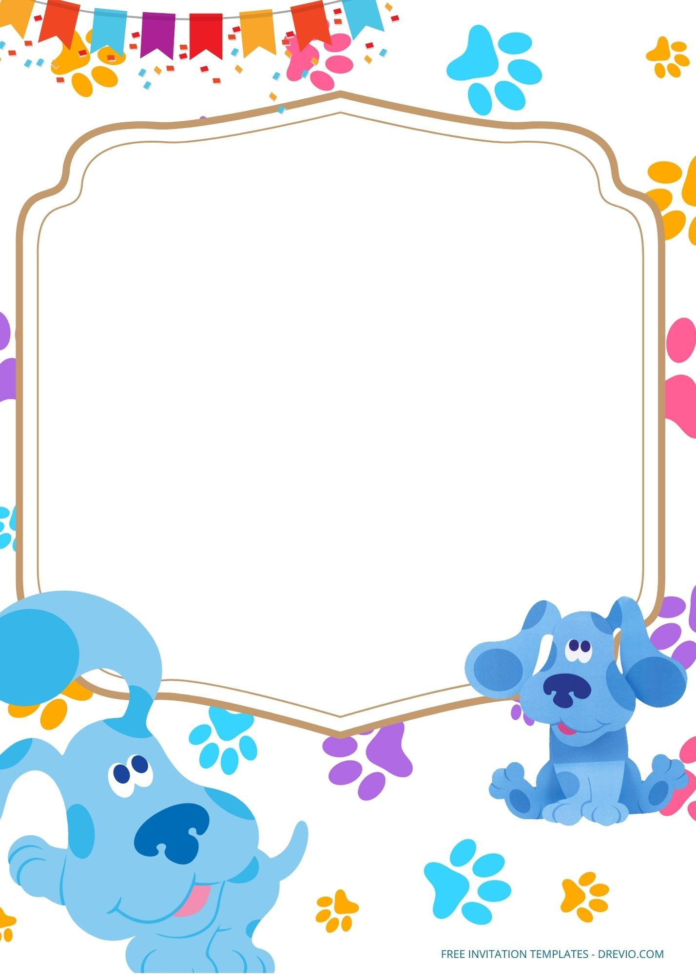Free Blue&amp;#039;S Clues Birthday Invitation Templates throughout Free Printable Blues Clues Birthday Invitations