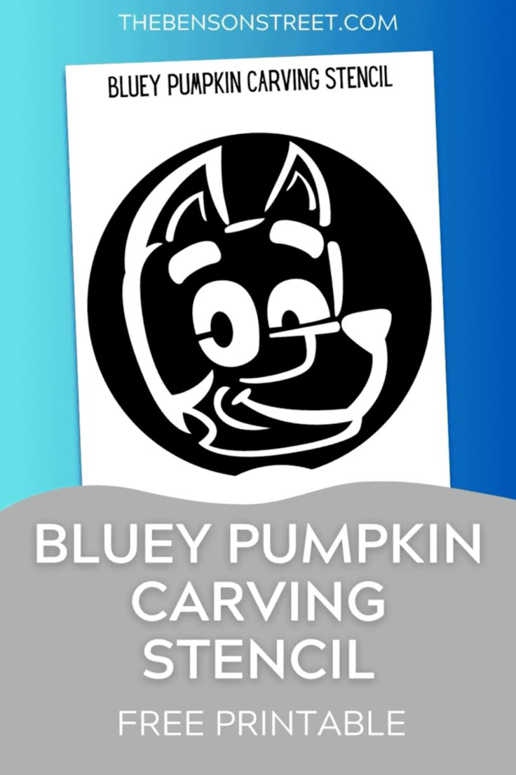 Free Bluey Pumpkin Stencil Printable: Carving Template within Bluey Pumpkin Stencil Printable Free