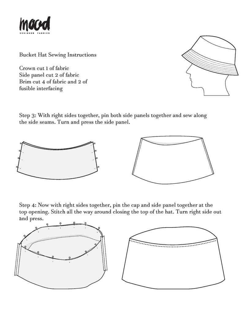 Free Bucket Hat Sewing Pattern In 8 Sizes | Mood Sewciety in Free Printable Hat Sewing Patterns