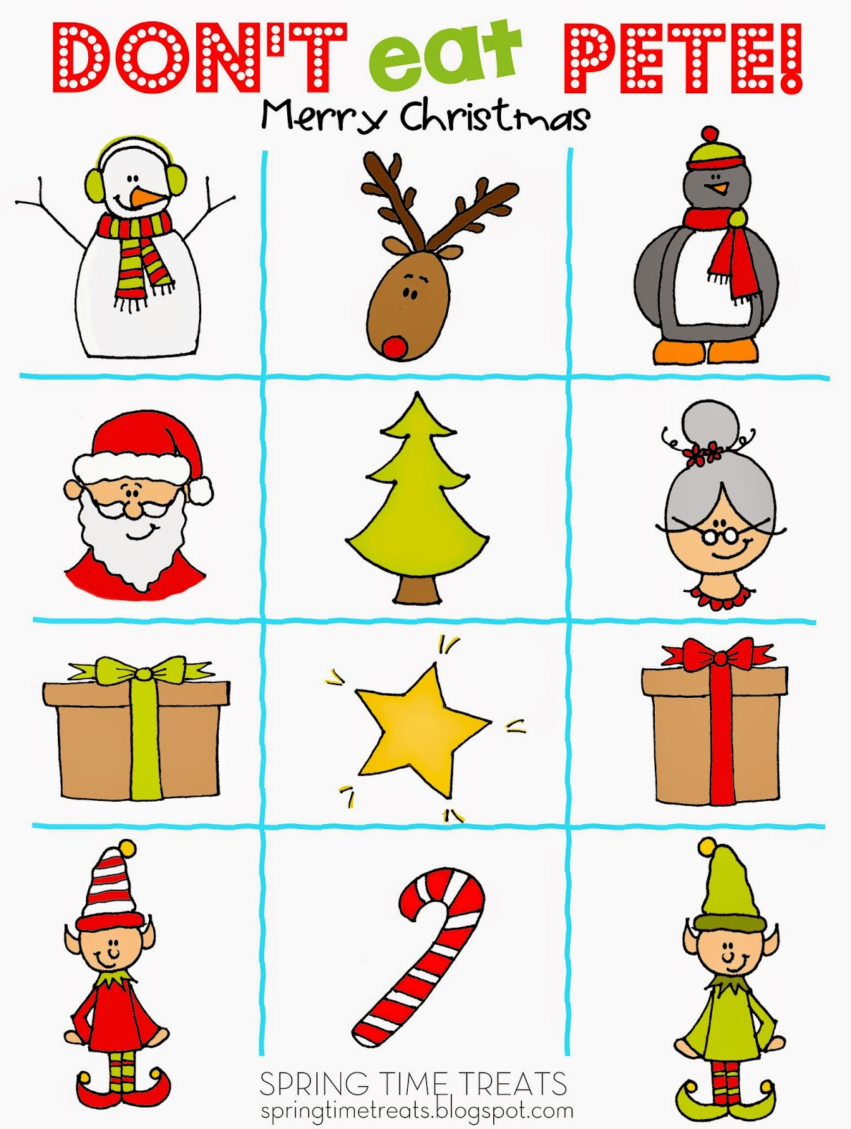 Free Christmas Don&amp;#039;T Eat Pete | Spring Time Doodles regarding Don T Eat Pete Free Printable
