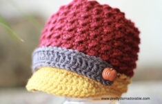 Free Crochet Baby Newsboy Cap Pattern – Tiny Textures – Pretty throughout Downloadable Free Printable Printable Newsboy Cap Pattern