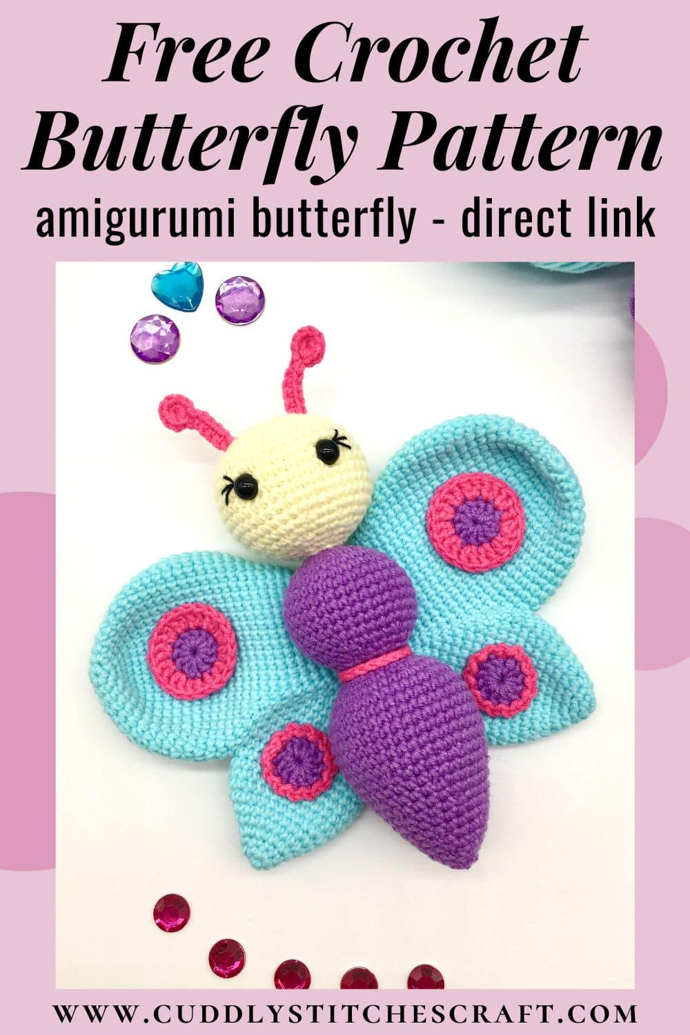 Free Crochet Butterfly Pattern - Cuddly Stitches Craft intended for Printable Free Crochet Butterfly Patterns to Print