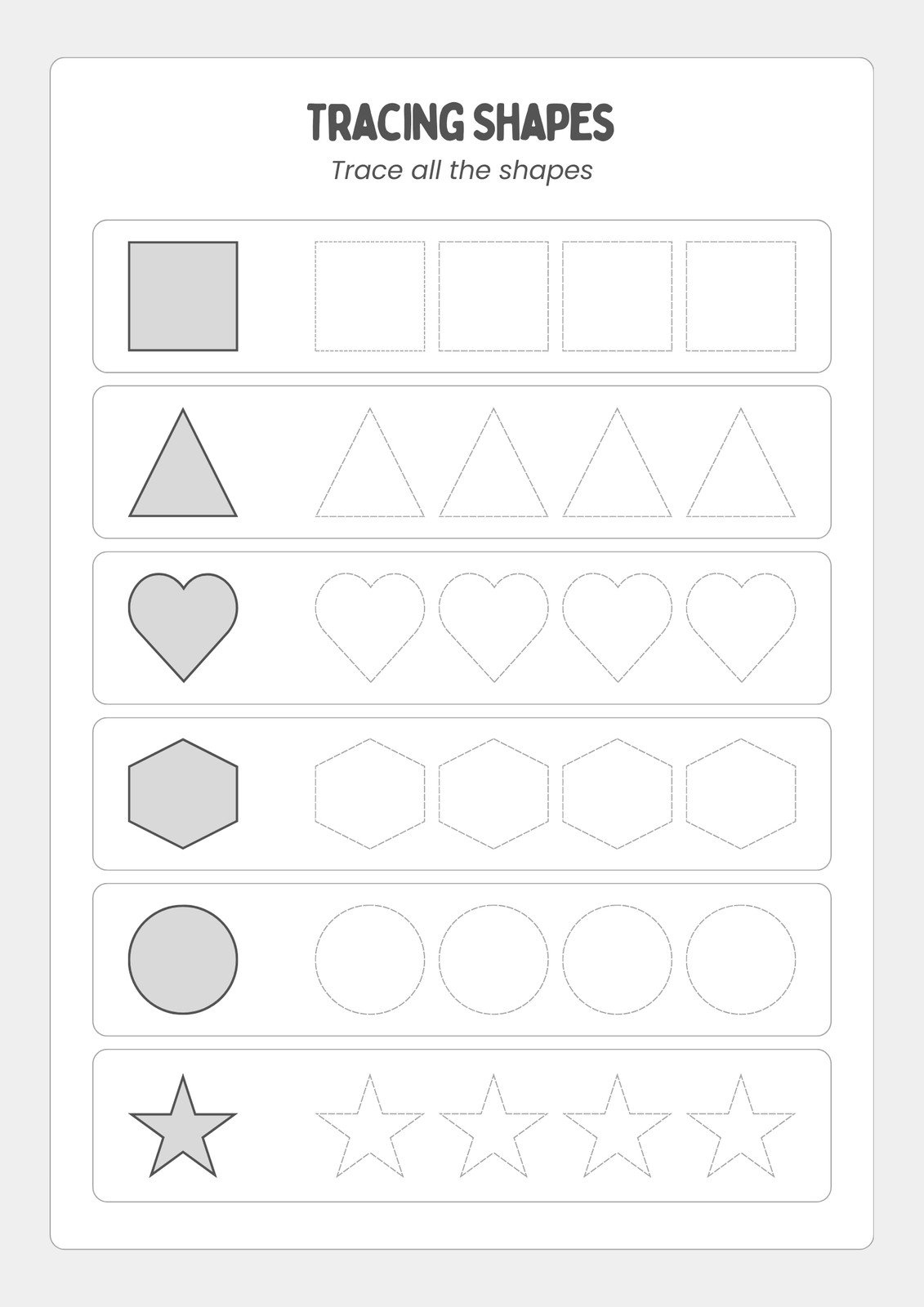 Free Custom Printable Shapes Worksheet Templates | Canva pertaining to Free Printable Shapes Sheet