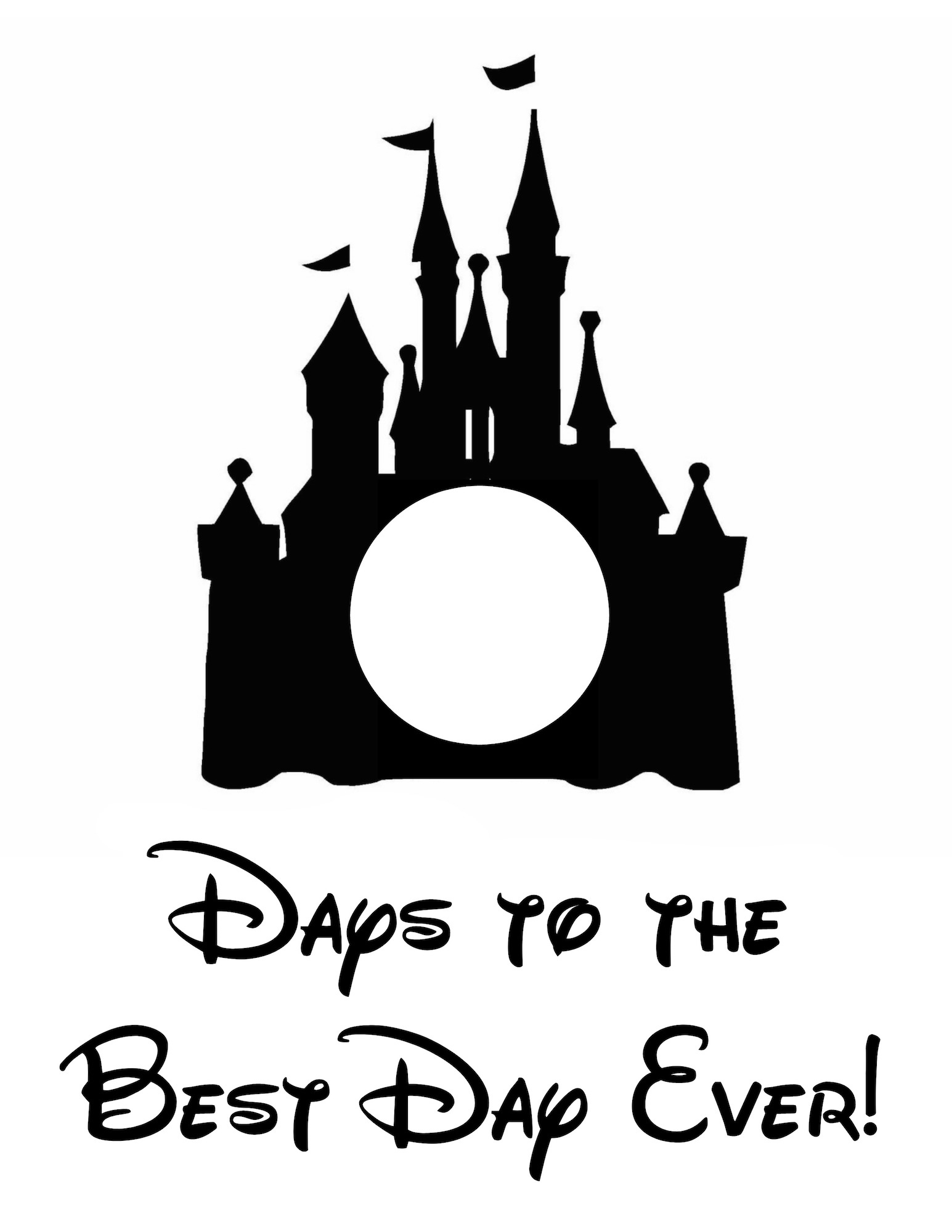 Free Disney World Countdown Printable - Life. Family. Joy in Disney World Free Printables