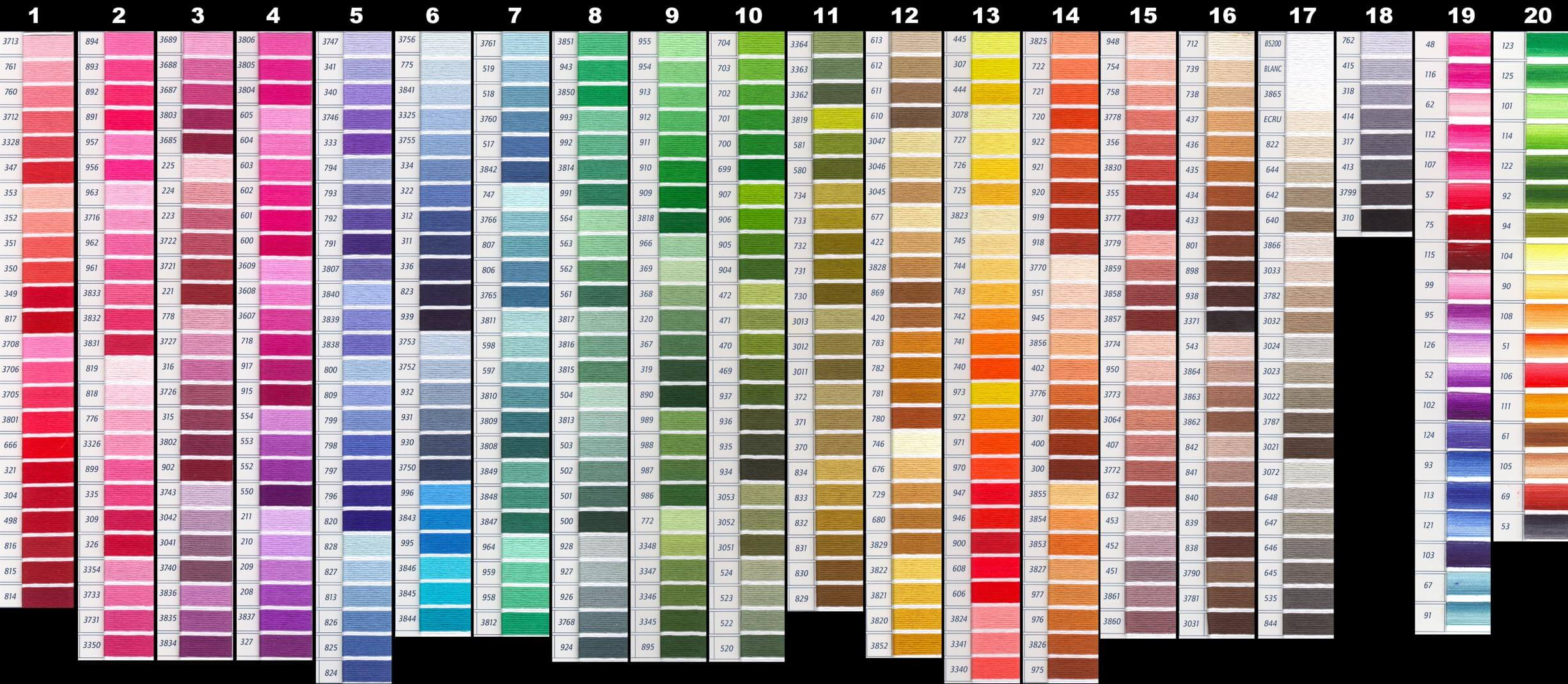 Free Dmc Color Chart intended for Checklist Free Printable Dmc Color Chart