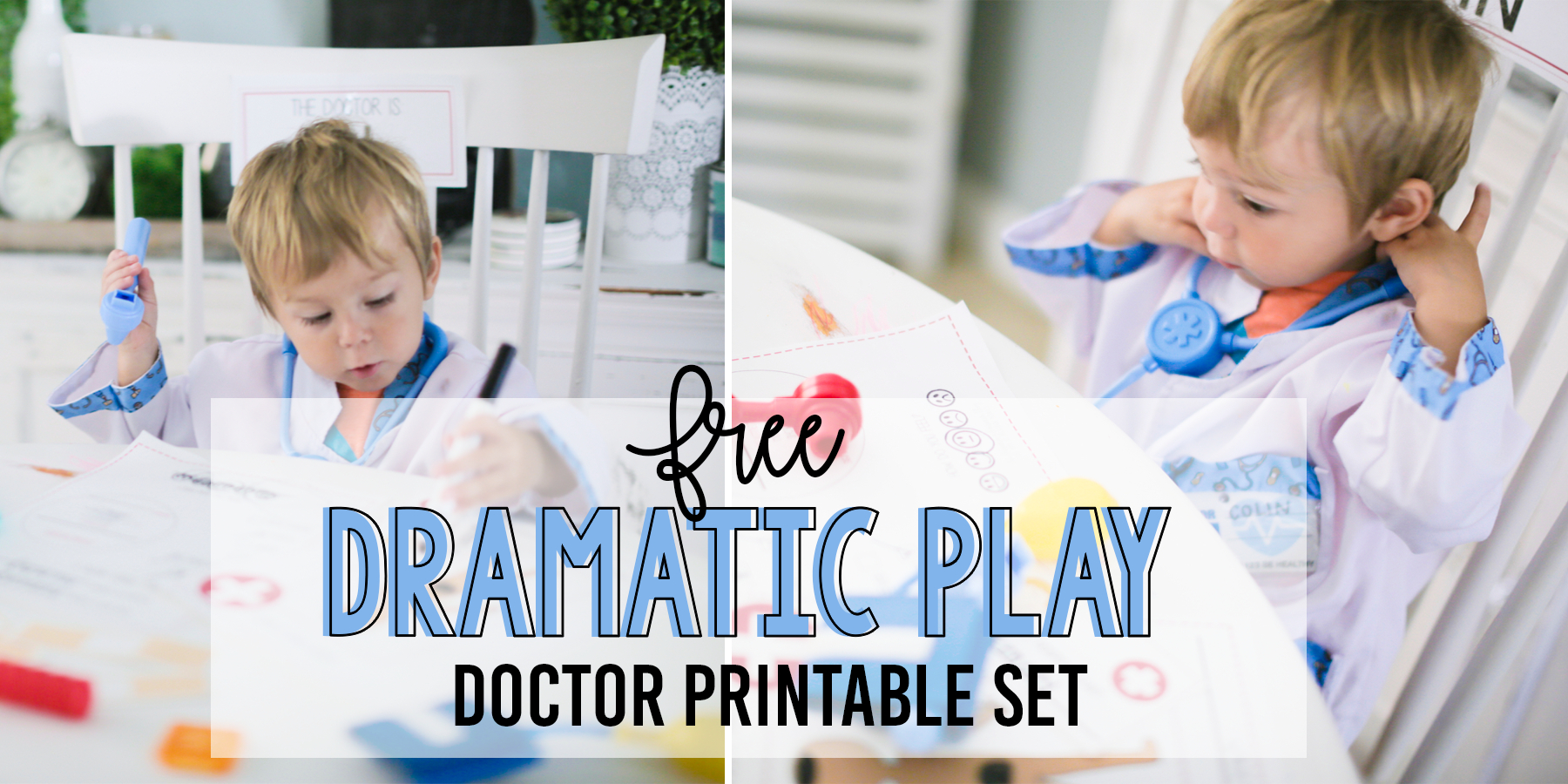 Free Doctor Play Set Printables - Steph Leighworthy inside Dramatic Play Doctor&amp;amp;#039;s Office Free Printables