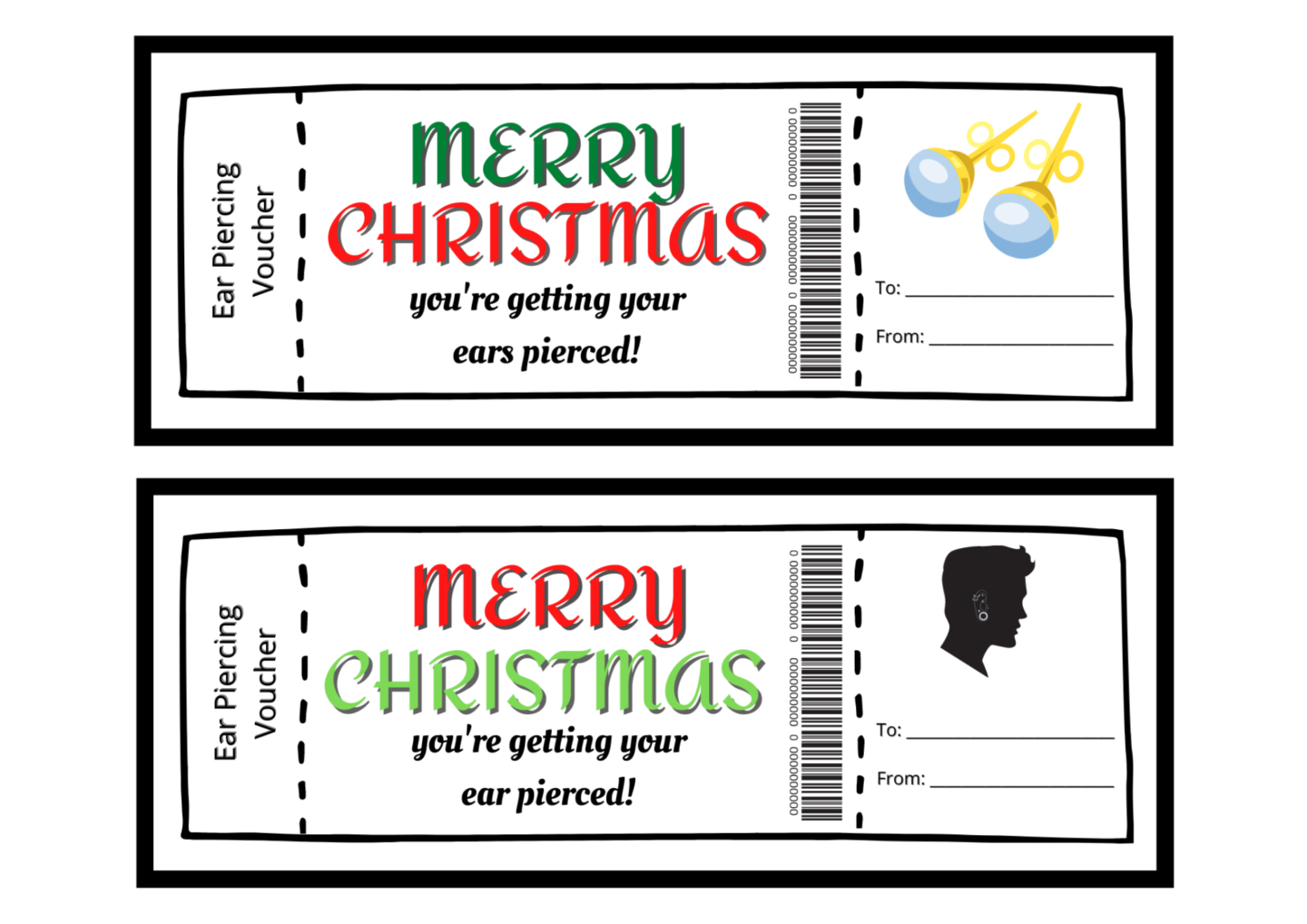 Free Ear Piercing Voucher Template - Super Busy Mum - Northern with regard to Free Printable Ear Piercing Gift Certificate