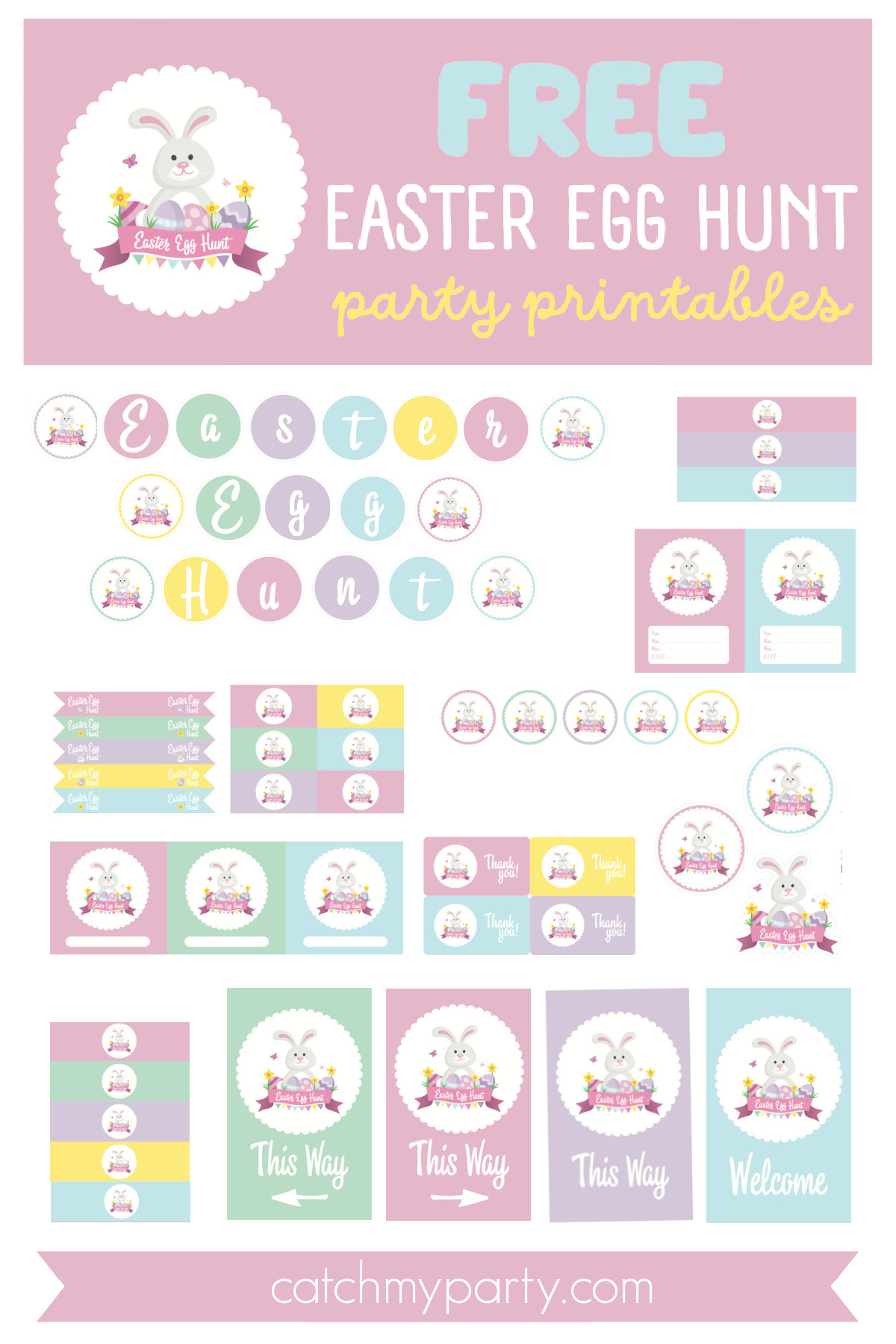 Free Easter Egg Hunt Party Printables! | Catch My Party with Easter Egg Hunt Free Printable