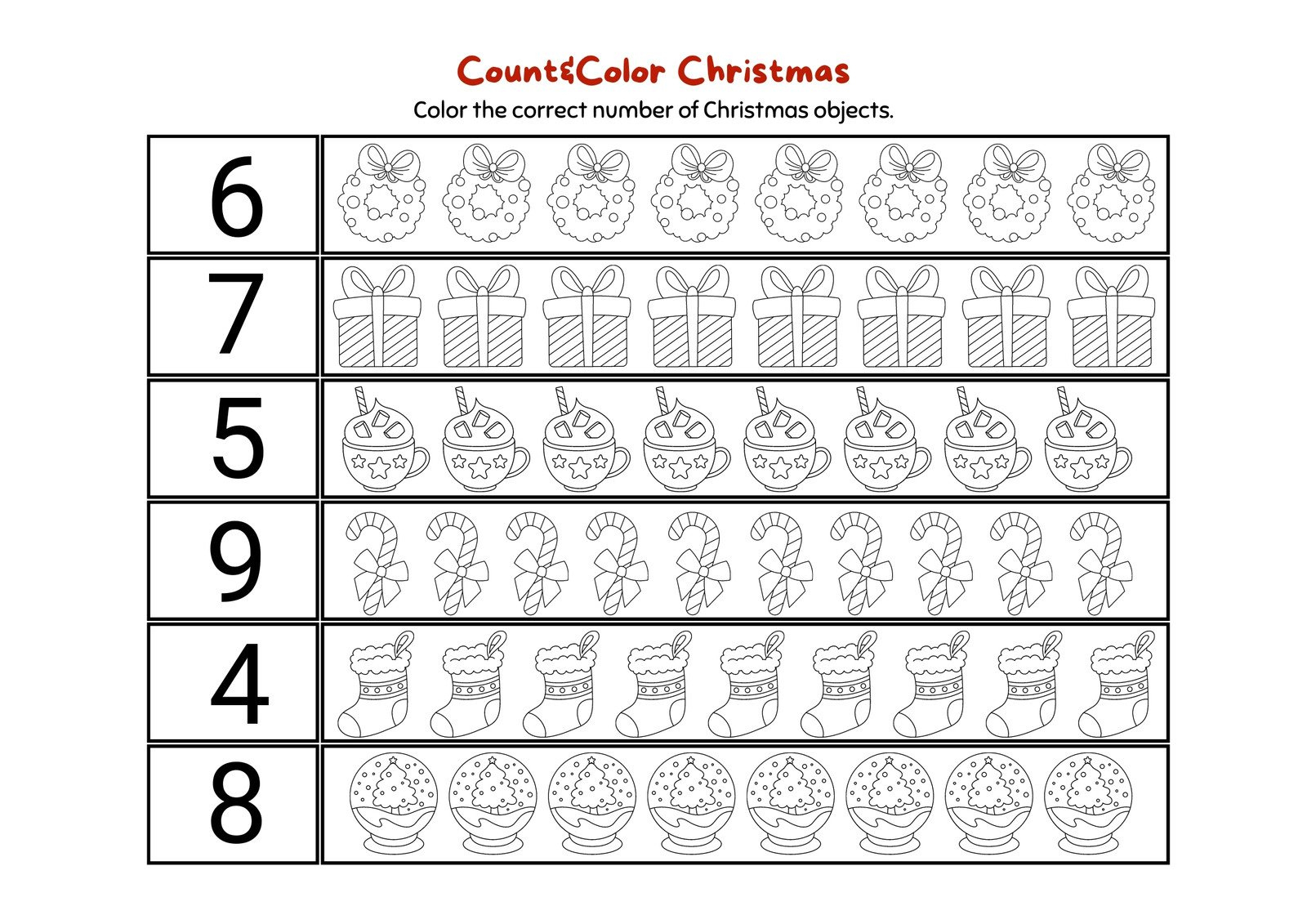 Free, Editable Christmas Worksheet Templates | Canva throughout Printable Kindergarten Holiday Worksheets