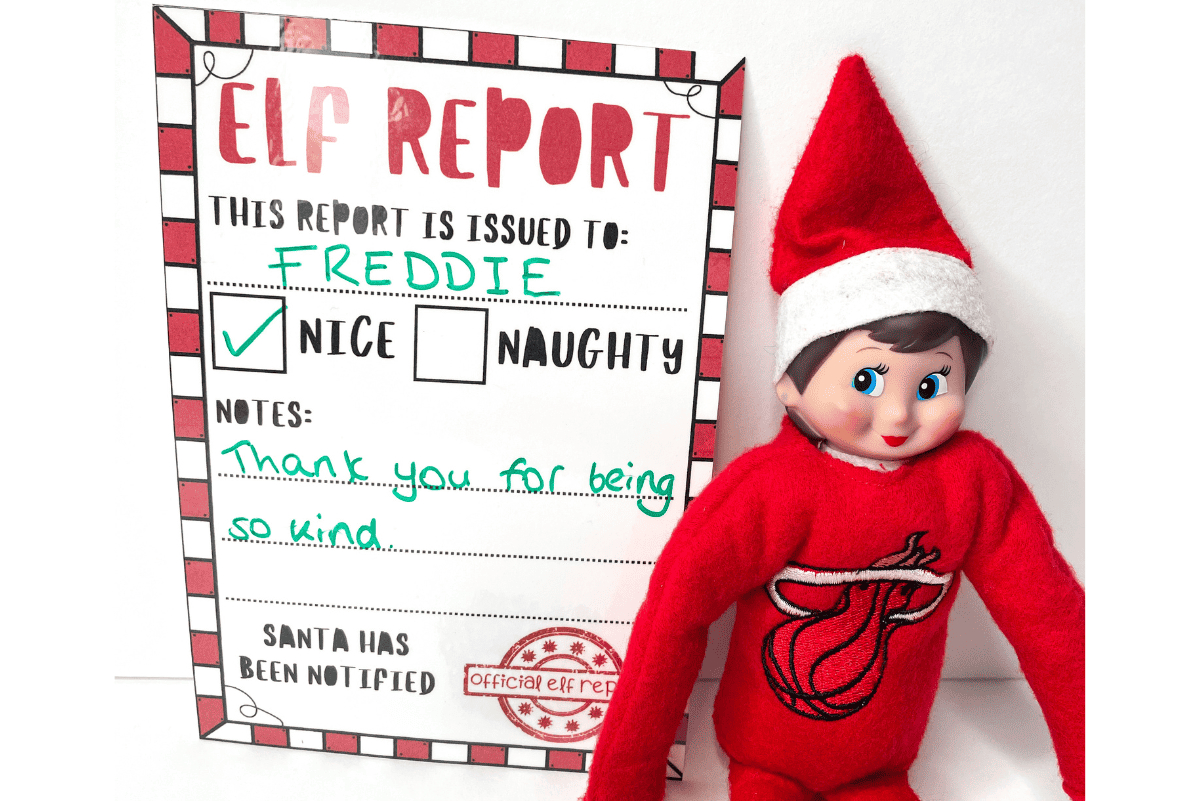 Free Elf Report Card Printable From The Elf On The Shelf for Printable Free Elf On The Shelf Behavior Report