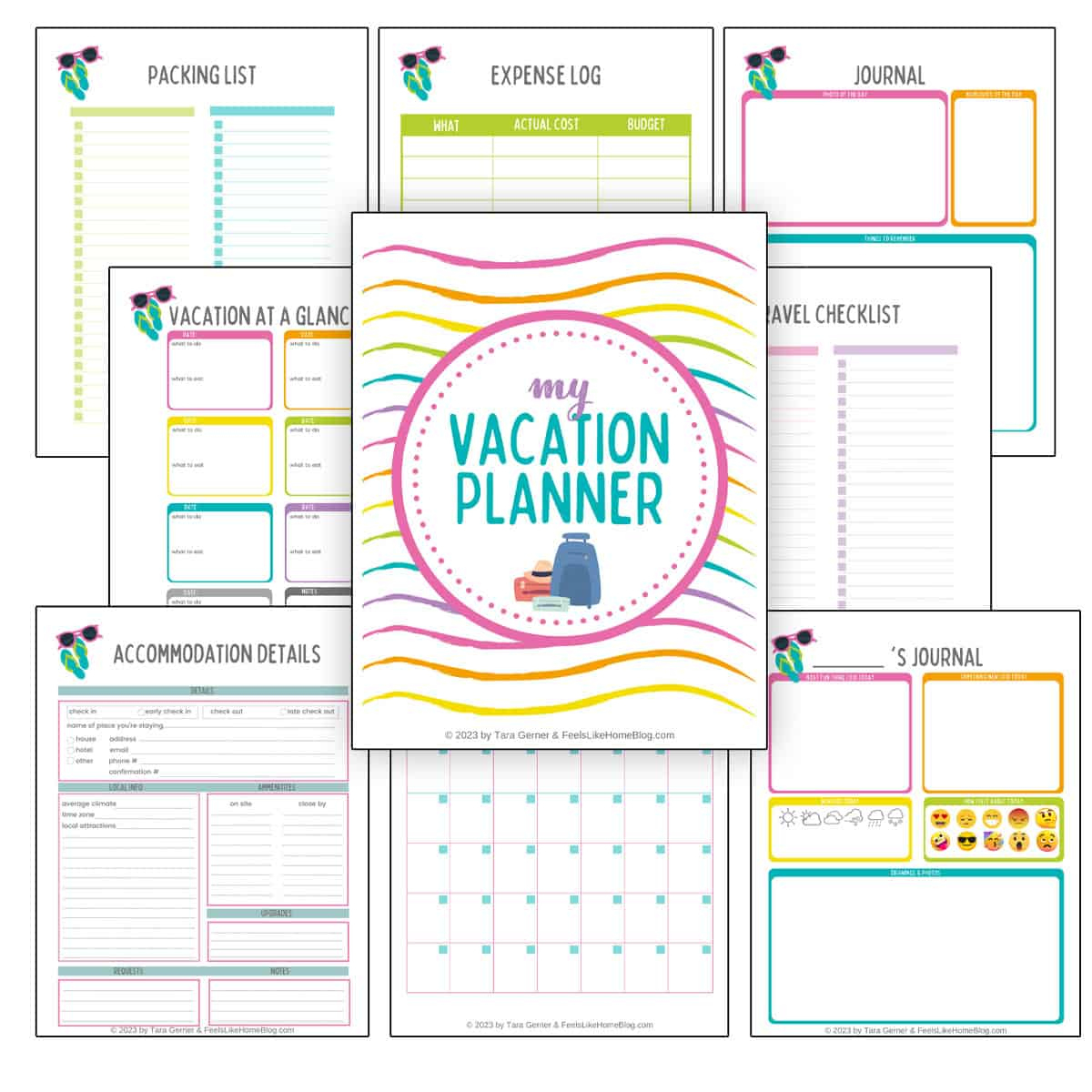 Free Family Vacation Planner Printable - Feels Like Home™ intended for Free Traveler&amp;amp;#039;s Notebook Printables