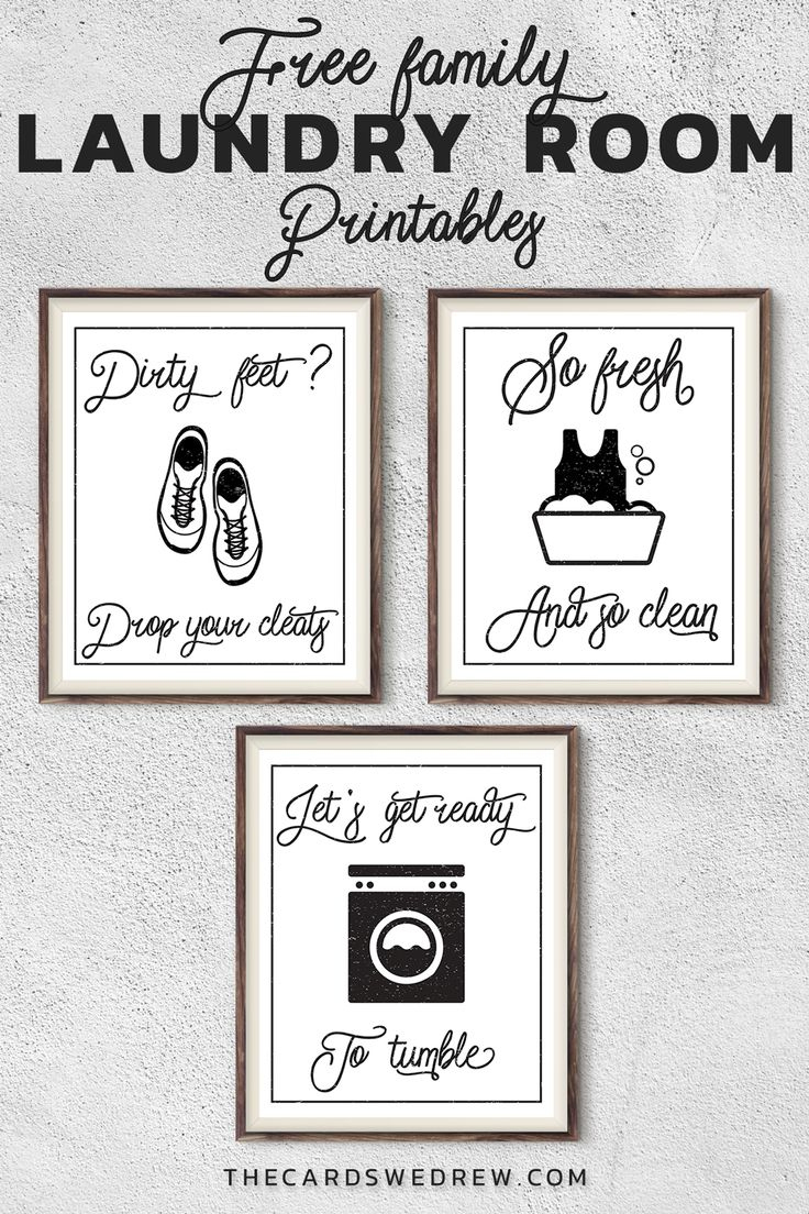 Free Farmhouse Laundry Room Printables For Moms - The Cards We Drew intended for Free Farmhouse Laundry Room Printables