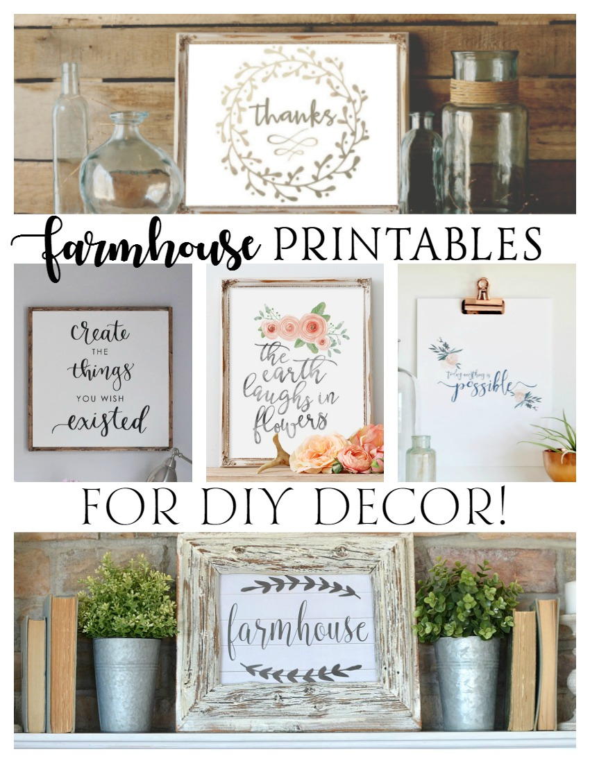 Free Farmhouse Printables For Diy Decor! – Rustic Reclaimed in Free Farmhouse Printables