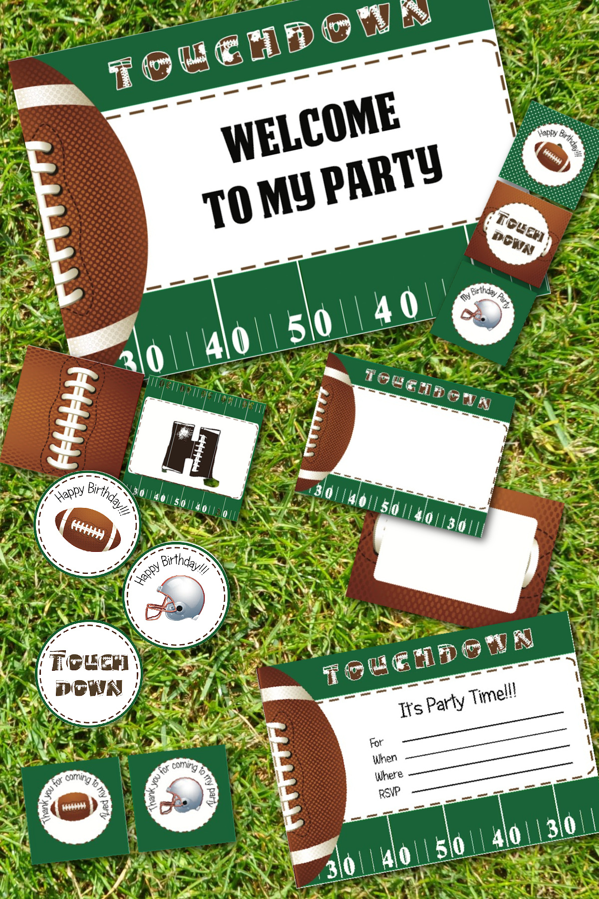Free Football Birthday Party Printables | Catch My Party inside Free Football Party Printables