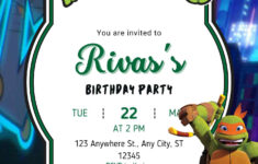 Free Free Printable Invitations Ninja Turtles, Download Free Free regarding Free Printable Ninja Turtle Invitation Templates