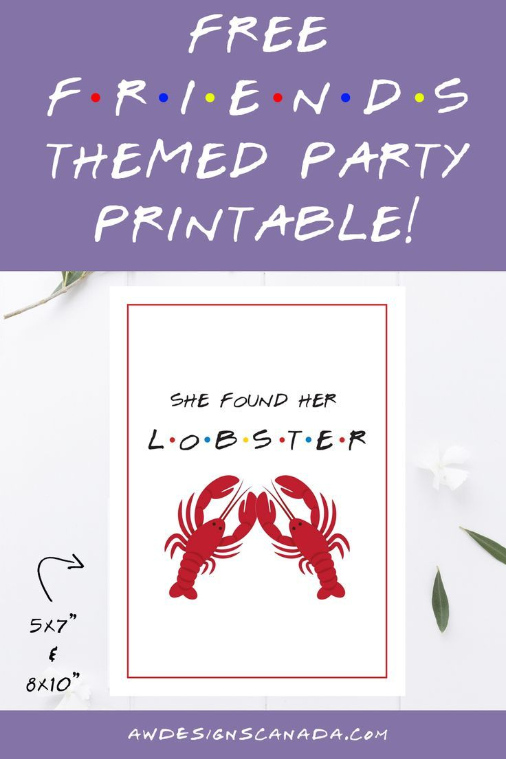 Free Friends Themed Party Printable within Friends Themed Party Free Printables