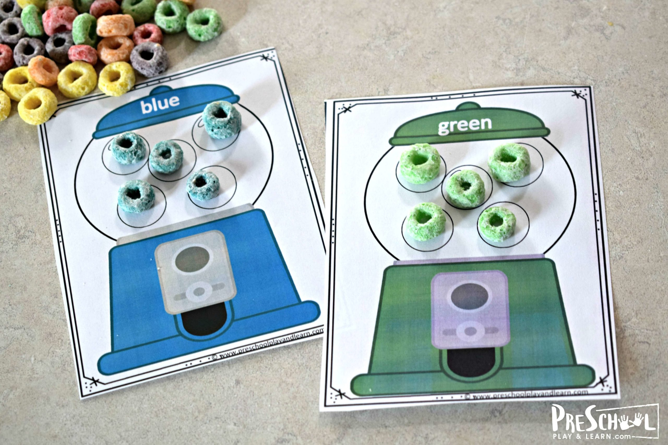 Free Fruit Loops Color Sorting Mats Printable with regard to Fruit Loop Sorting Printable