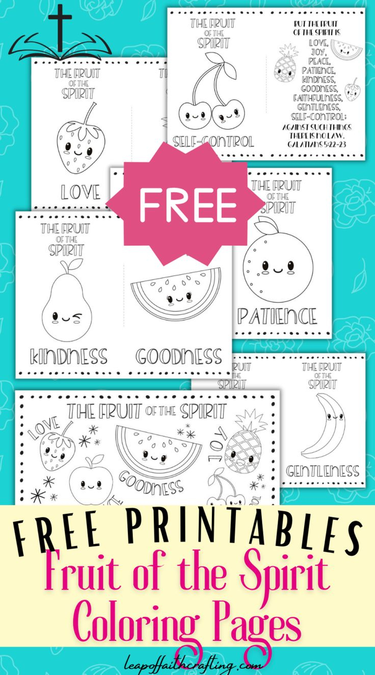Free Fruit Of The Spirit Coloring Pages For Kids! throughout Fruit Of The Spirit Printables Free