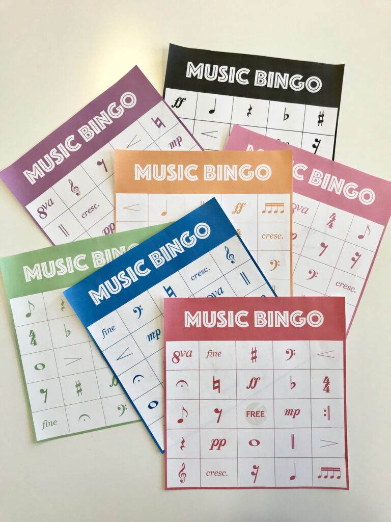 Free Game: Music Bingo - Hoffman Academy Blog with regard to Free Music Bingo Cards