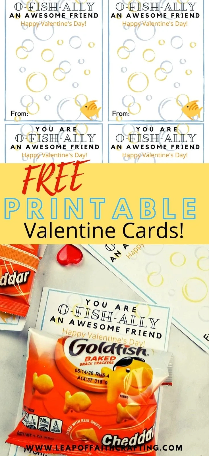 Free Goldfish Valentine Printables For Classmates! - Leap Of Faith for Goldfish Valentine Printable Free