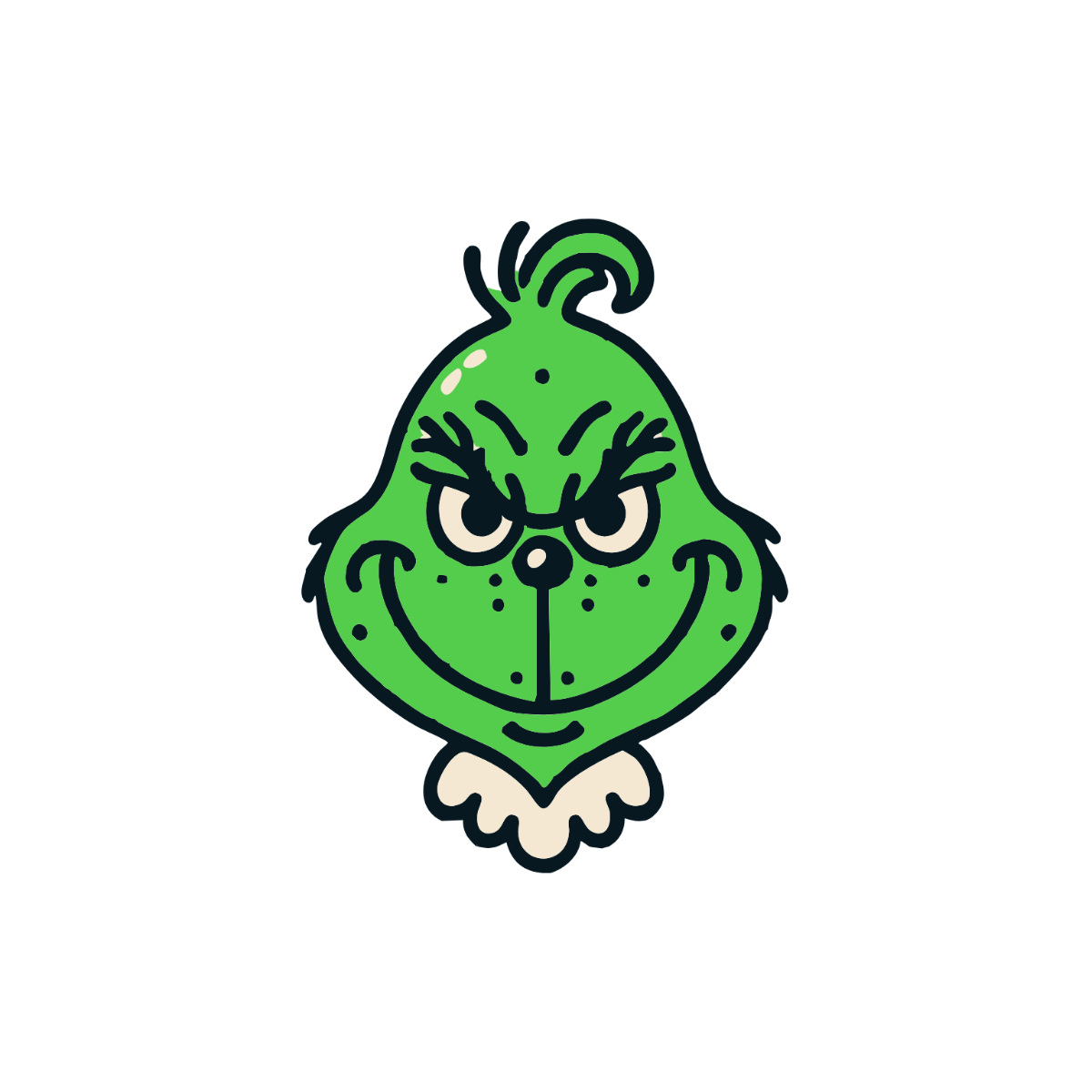 Free Grinch Face Clipart Template To Edit Online throughout Free Printable Grinch Face Template