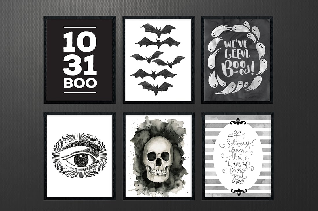 Free Halloween Printables For A Spooky Vibe • Little Gold Pixel pertaining to Free Printable Halloween Wall Art