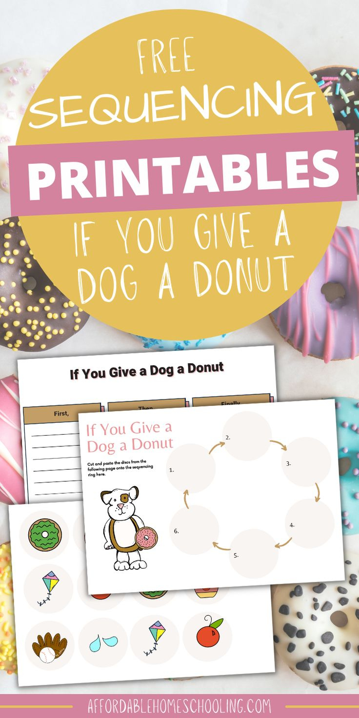 Free If You Give A Dog A Donut Sequencing Printables with regard to If You Give a Dog a Donut Free Printables