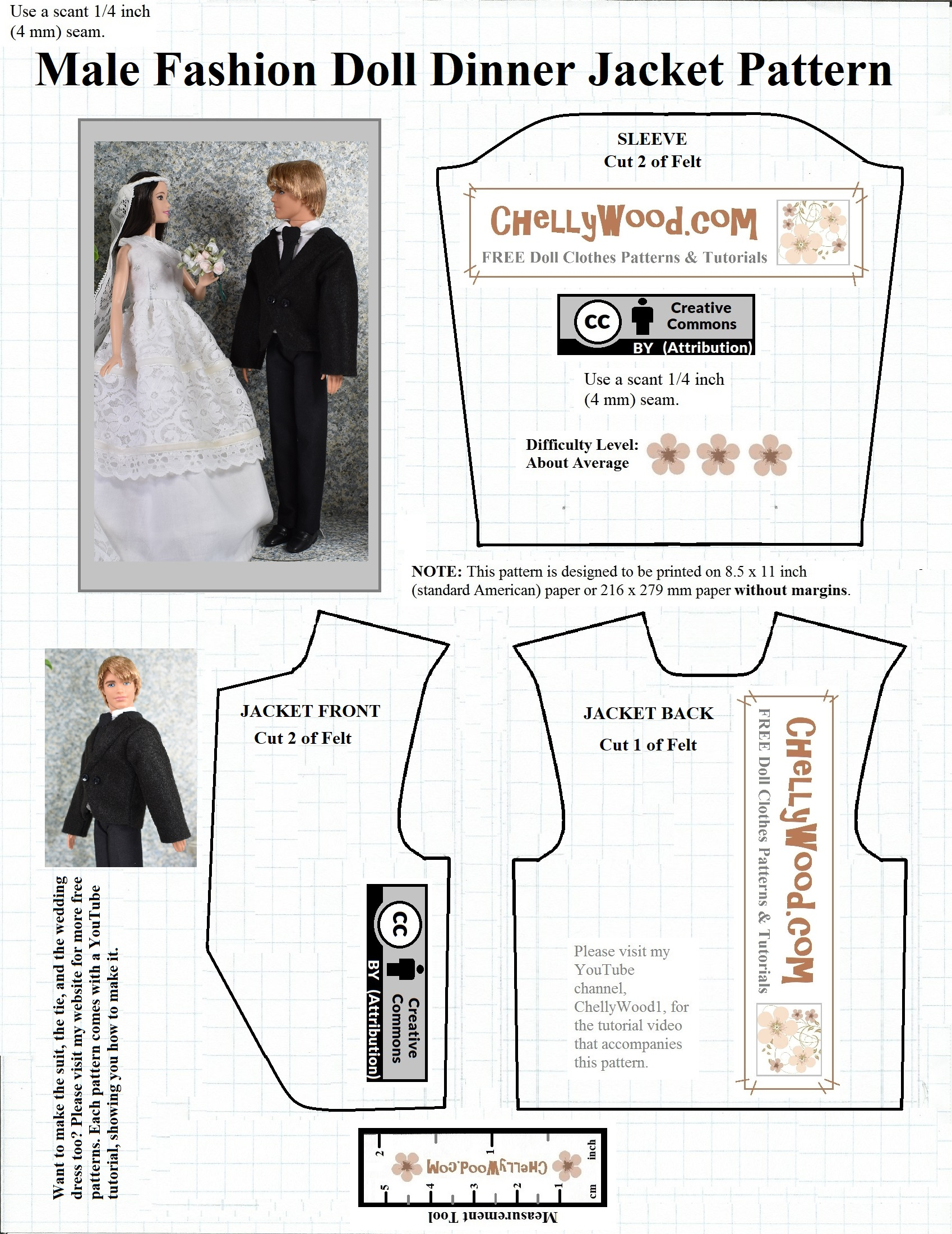Free #Kendoll Coat #Craft Pattern Fits Other Male #Dolls throughout Pdf Free Printable Ken Doll Clothes Patterns