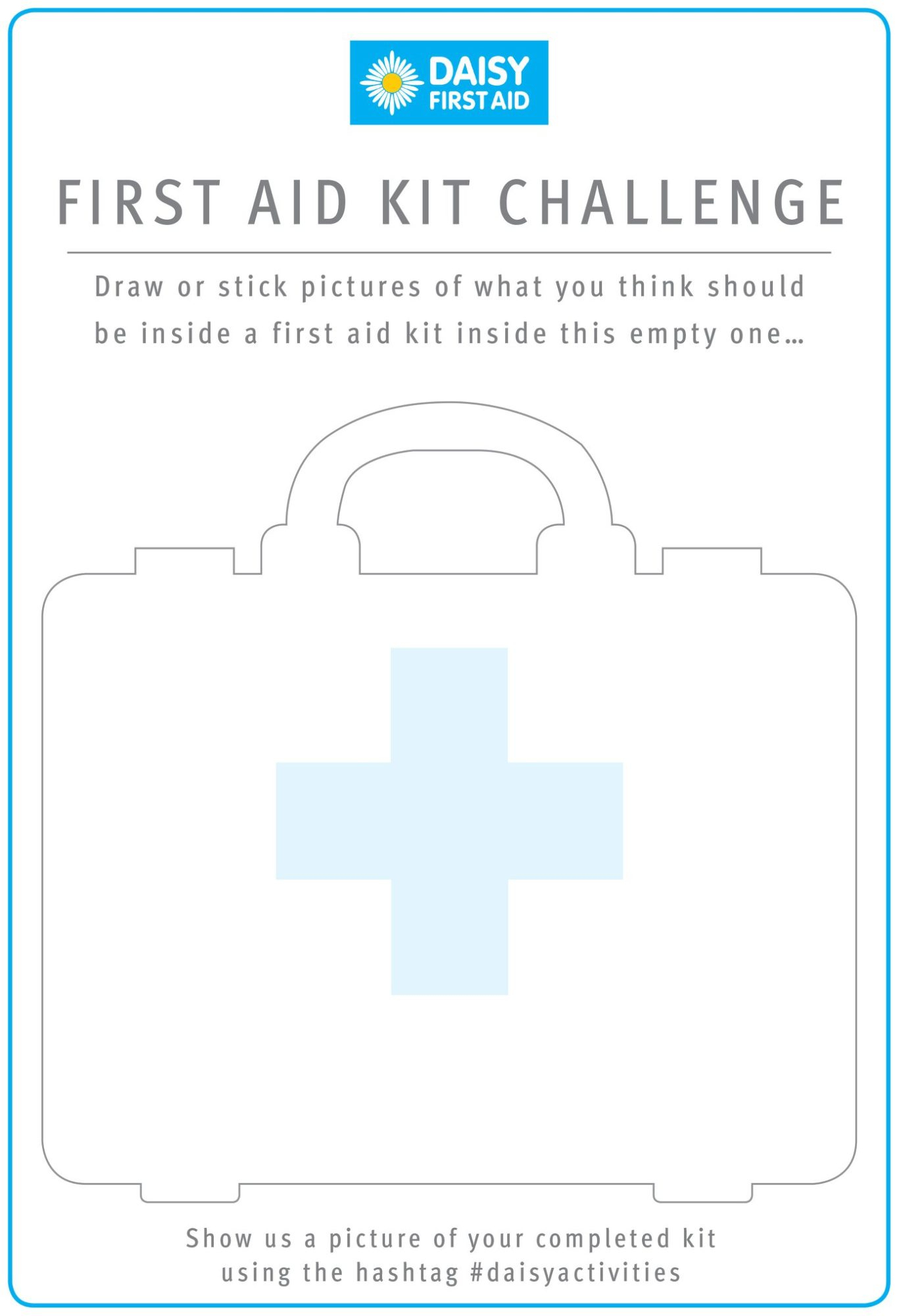 Free Kids Activity Sheets - Daisy First Aid inside Printable First Aid Kit Worksheet