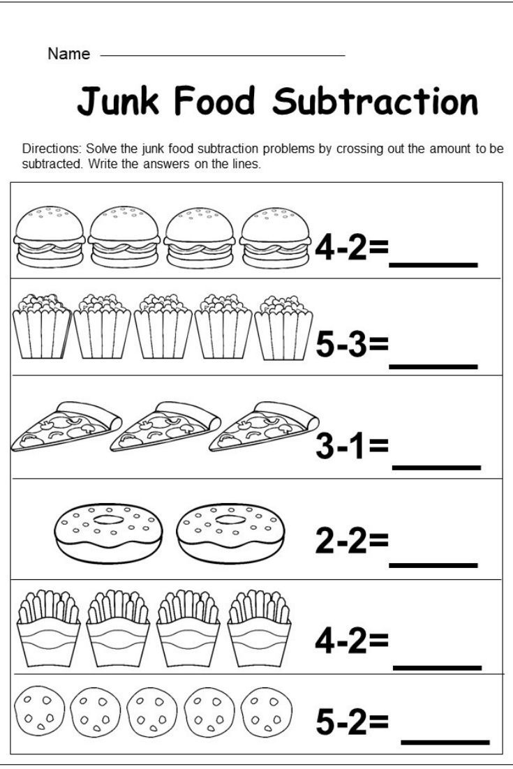 Free Kindergarten Subtraction Worksheet - Kindermomma regarding Kindergarten Subtraction Worksheets