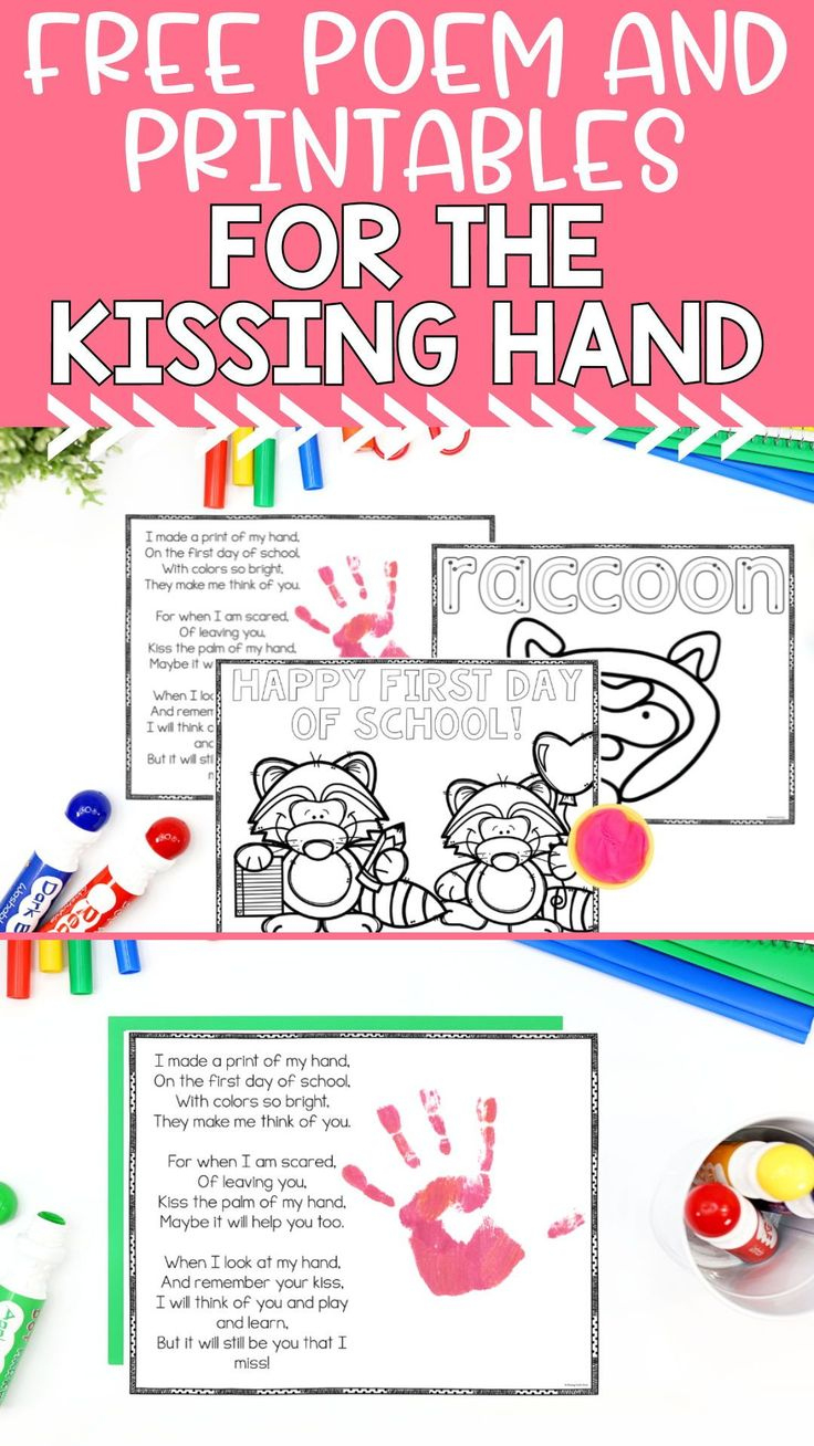 Free Kissing Hand Poem with Printable Kissing Hand Poem