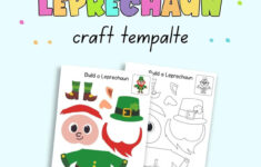Free Leprechaun Pattern Printable (Leprechaun Craft Printable inside Build A Leprechaun Printable