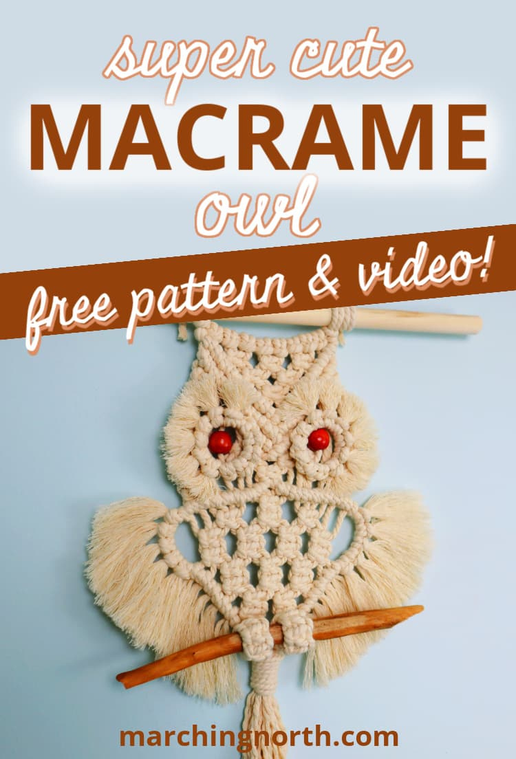 Free Macrame Owl Pattern (Easy Diy Tutorial &amp;amp; Video!) | Marching North intended for Printable Macrame Owl Pattern Free