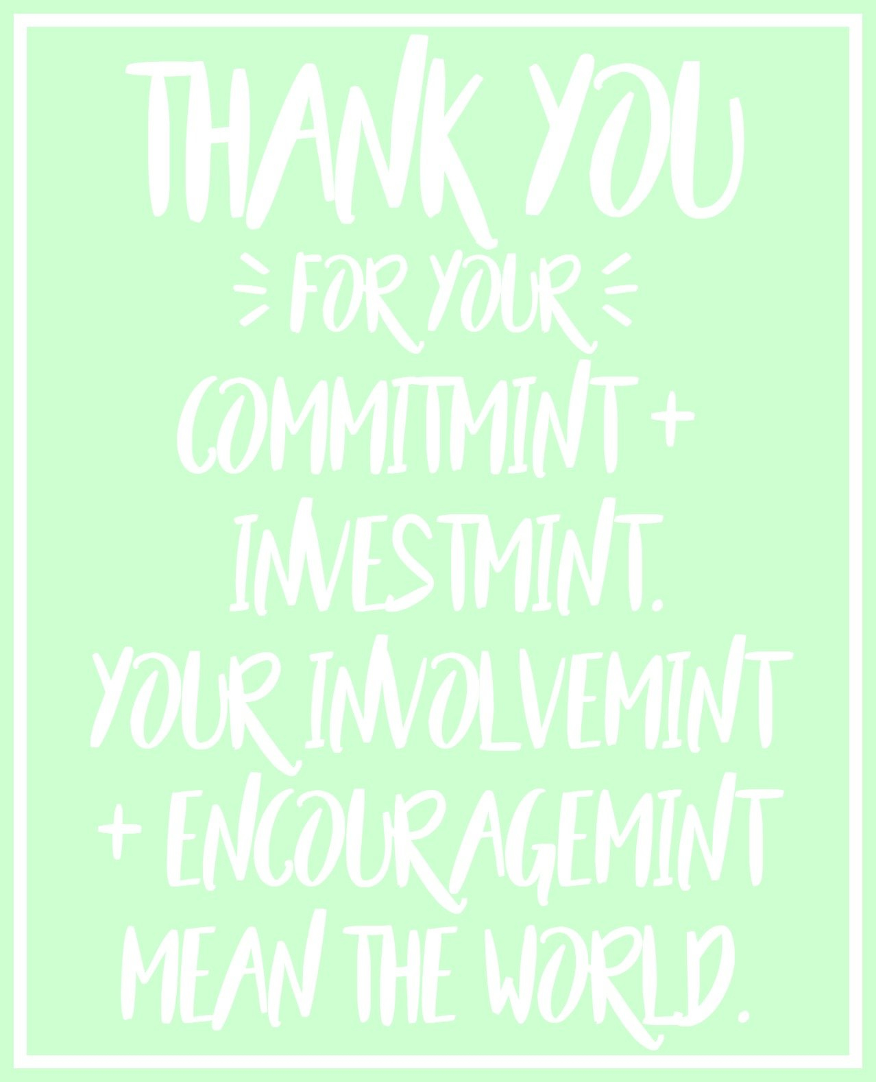 Free Mint Thank You Print + Cut File | Tauni Everett within Thank You For Your Commit Mint Printable Free