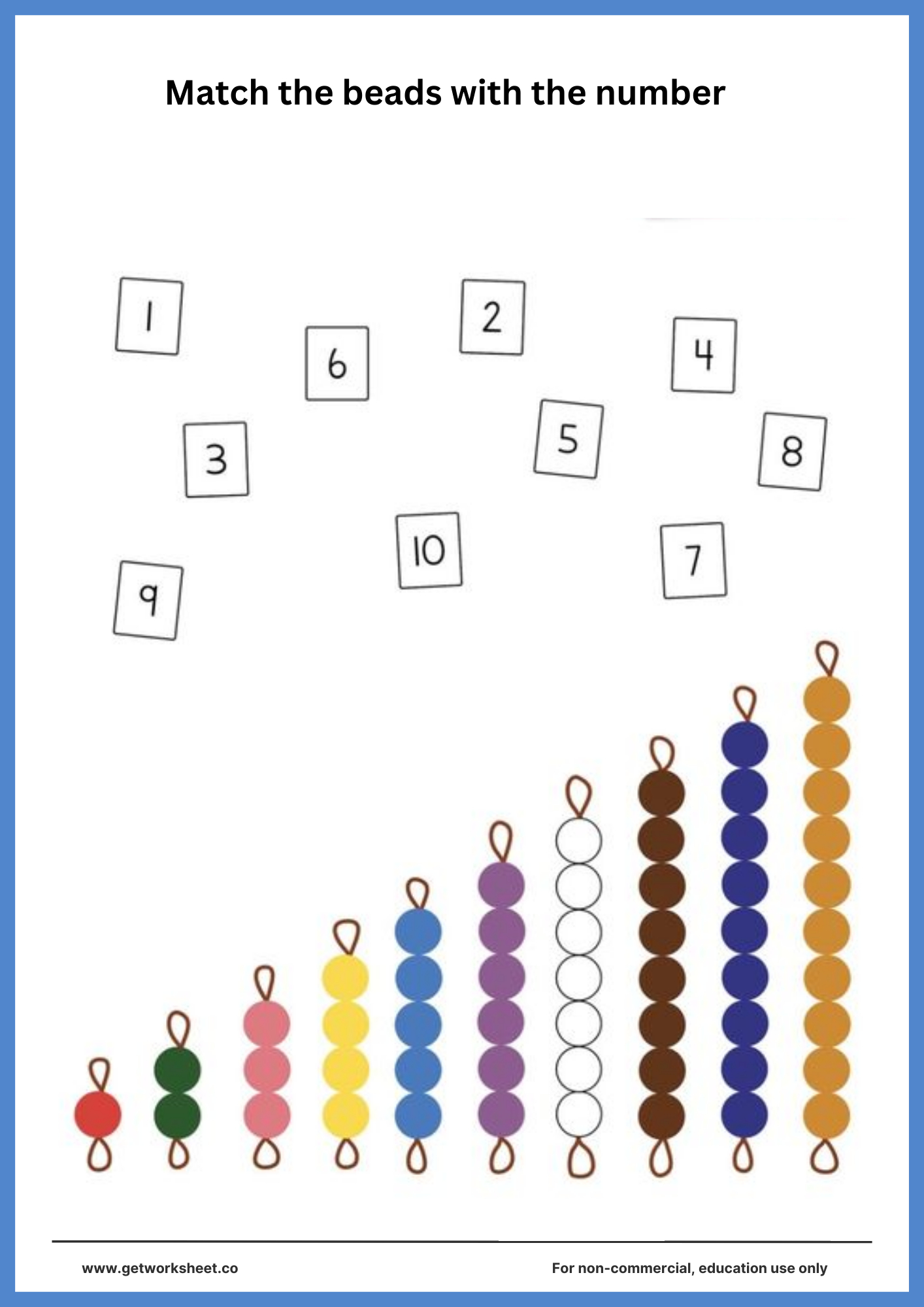 Free Montessori Beads Worksheets Worksheets | Get Worksheet with Montessori Beads Printable Free